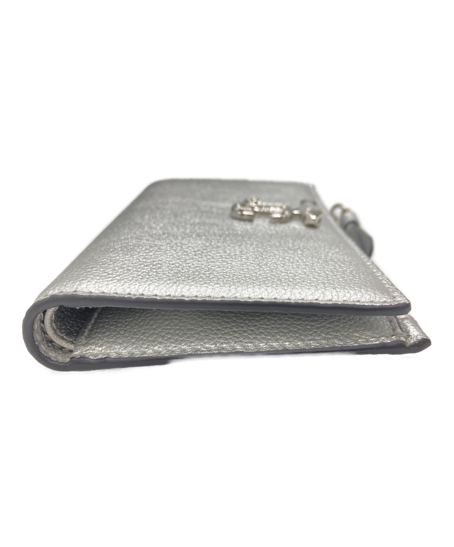 JIMMY CHOO シルバー 二つ折り財布 中古・古着通販】JIMMY CHOO (ジミーチュウ) 2つ折り財布 シルバー