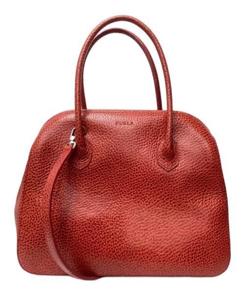 【未使用級/保存袋付】フルラ ファンタスティカ 2way ハンドバッグ レザー 中古・古着通販】FURLA (フルラ) 型押し2WAYバッグ レッド｜ブランド