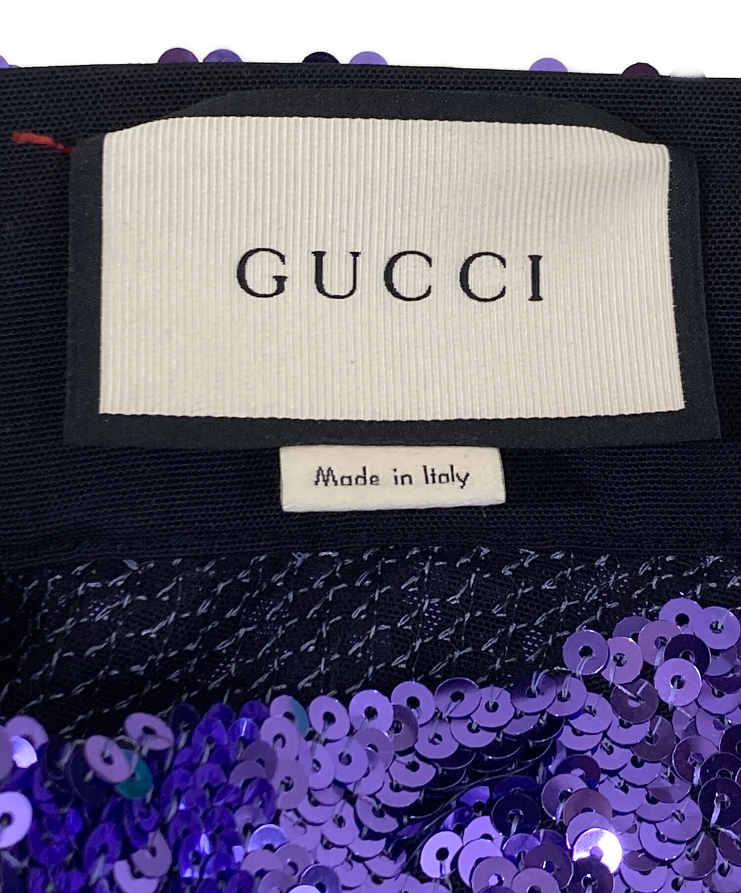 中古・古着通販】GUCCI (グッチ) スパンコールレギンスパンツ パープル