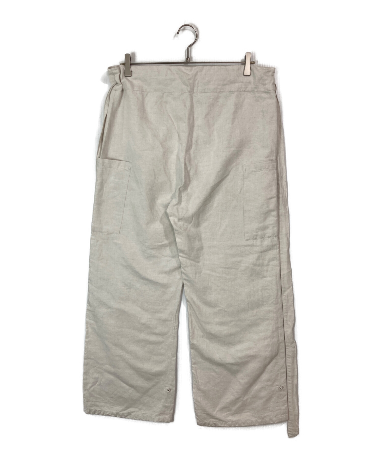 【未使用】Tabrik タブリク リネン×シルク 変形ブラウス 中古・古着通販】TABRIK (タブリック) リネン混パンツ ベージュ サイズ