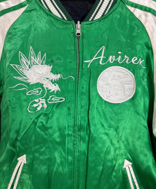 AVIREX スカジャン リバーシブル オリーブグリーン 中古・古着通販】AVIREX (アヴィレックス) BOTH SIDES SUKA JACKET