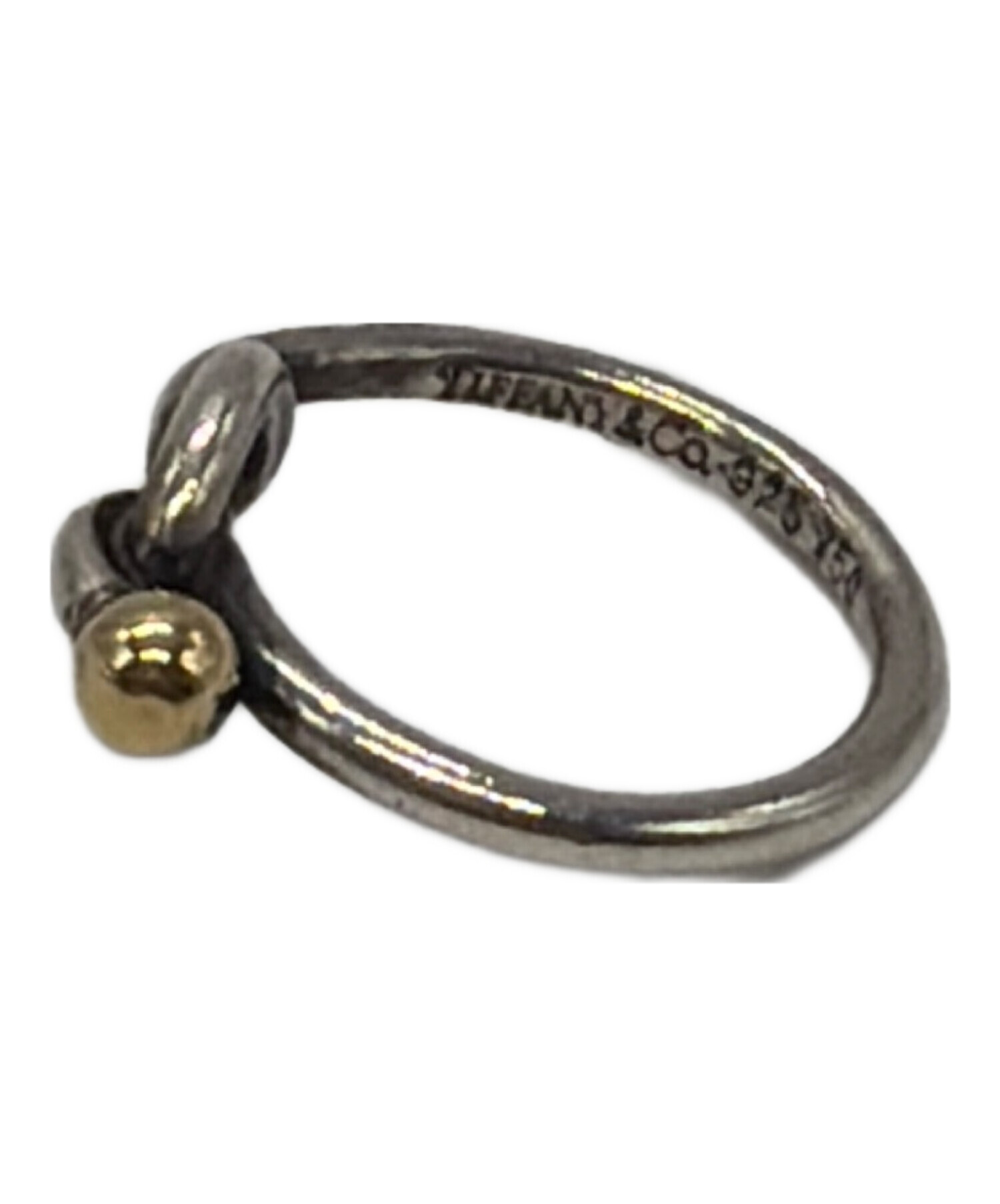 ティファニーTiffany & Co.ラブノットリング　SV925と18K 9号 中古・古着通販】Tiffany & Co. (ティファニー) ラブノットリング