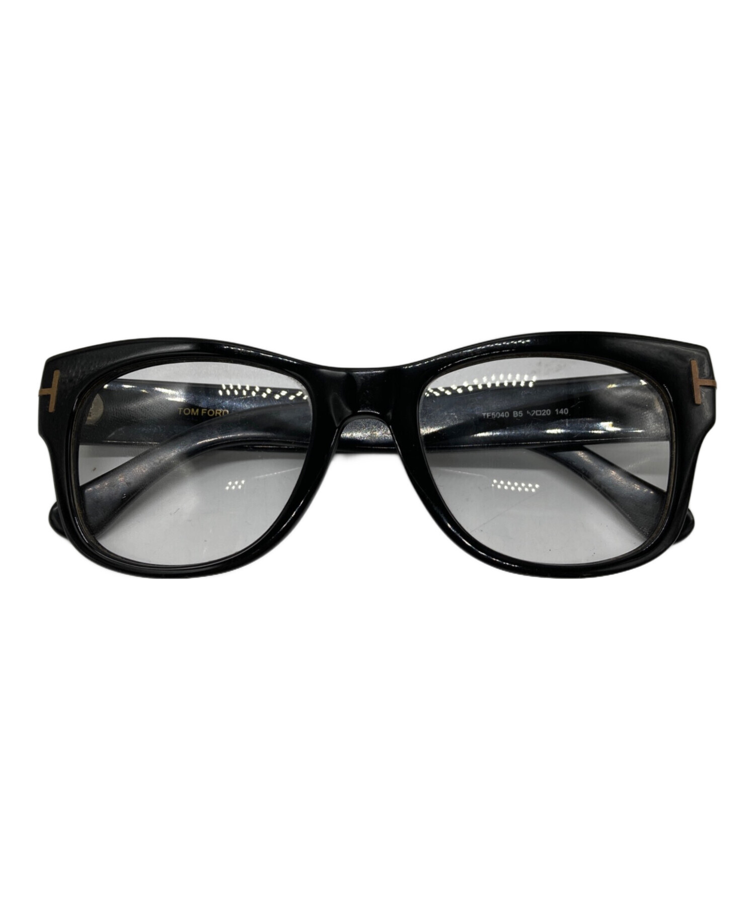 百貨店レシート有り　トムフォード　伊達メガネ　ブラック 中古・古着通販】TOM FORD (トムフォード) 伊達眼鏡 ブラック サイズ