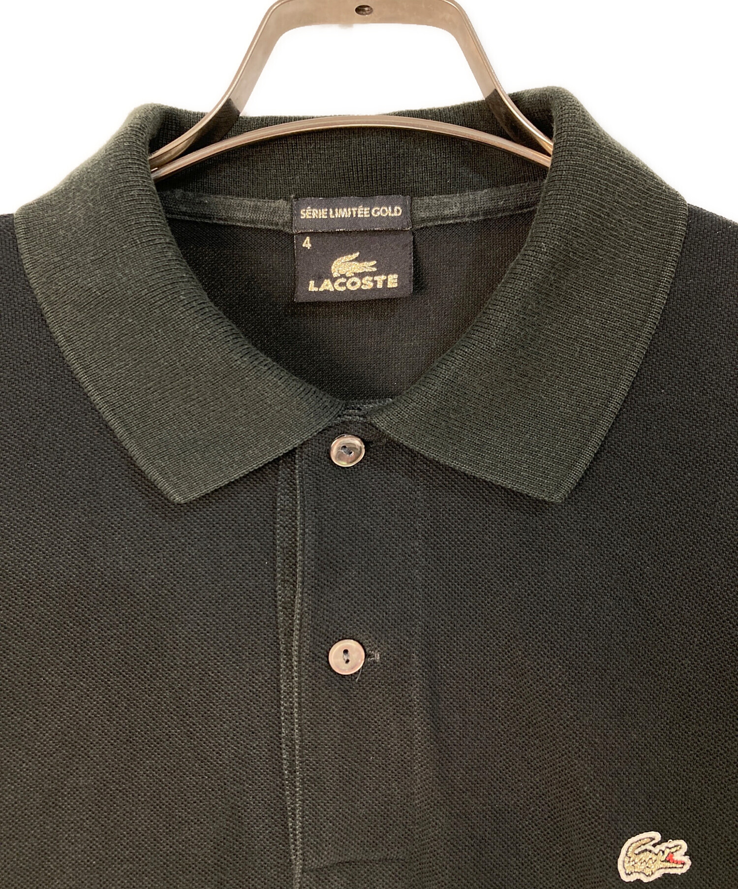 中古・古着通販】LACOSTE (ラコステ) 限定ゴールドワニ刺繍ポロシャツ