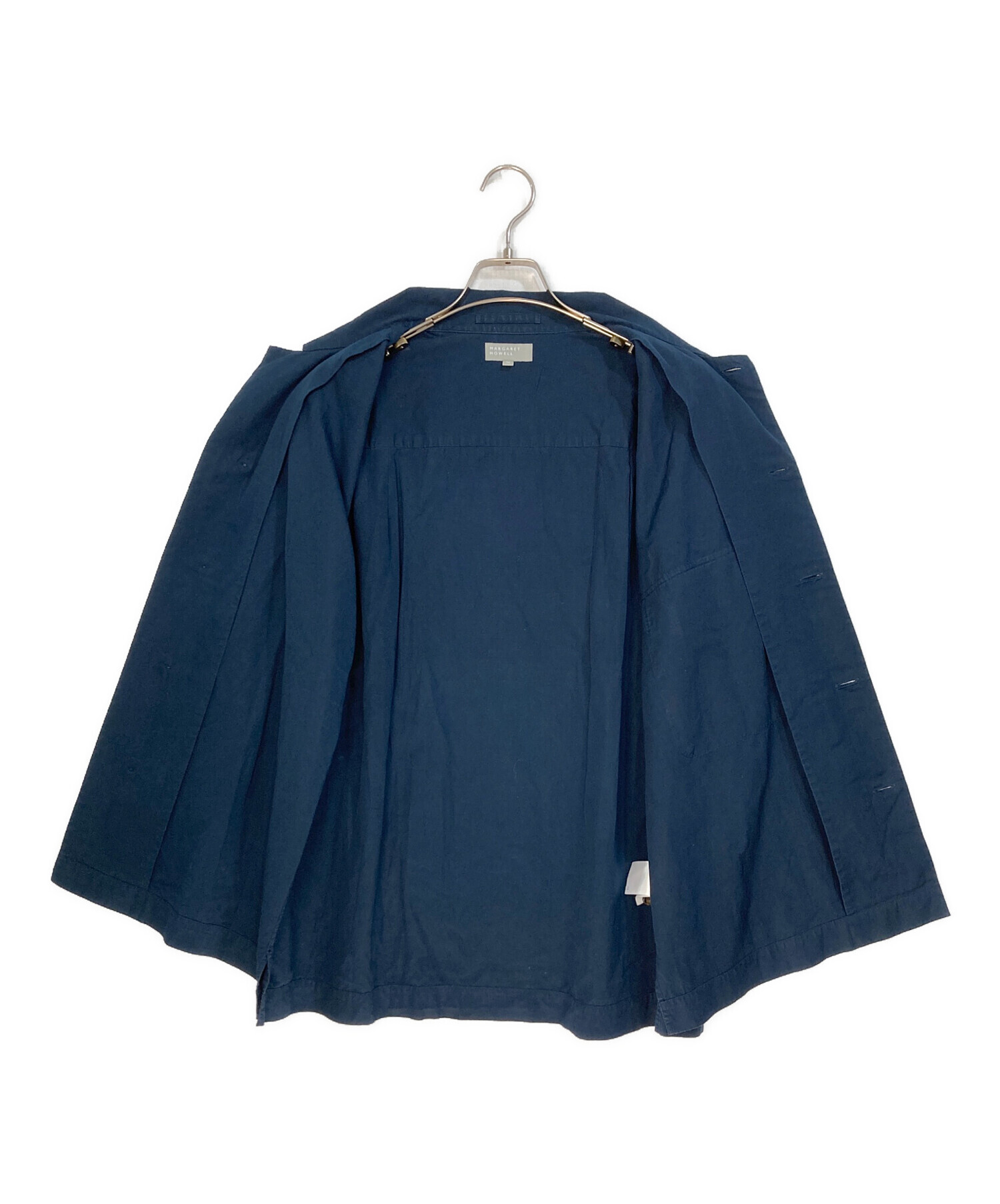 マーガレットハウエル リネン半袖シャツ ダークネイビー サイズI 中古・古着通販】MARGARET HOWELL (マーガレットハウエル) 半袖シャツ