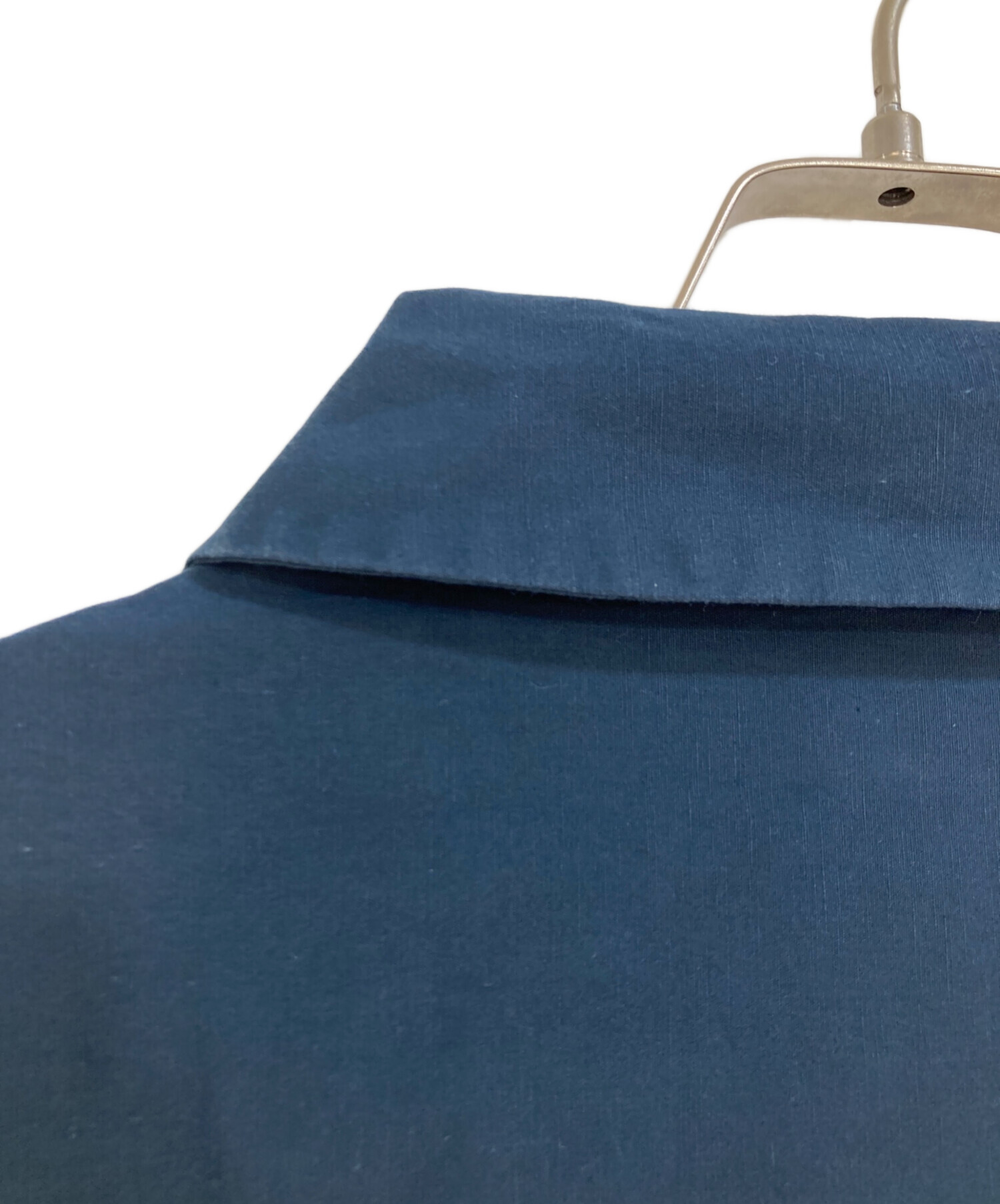 【美品】MARGARET HOWELL ストライプ 半袖シャツ ネイビー M 中古・古着通販】MARGARET HOWELL (マーガレットハウエル) 半袖シャツ