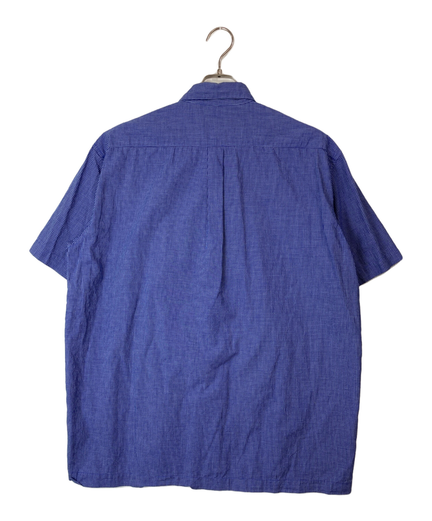 Stussy 半袖チェックシャツ ブルー Mサイズ 中古・古着通販】stussy (ステューシー) チェックシャツ ブルー サイズ