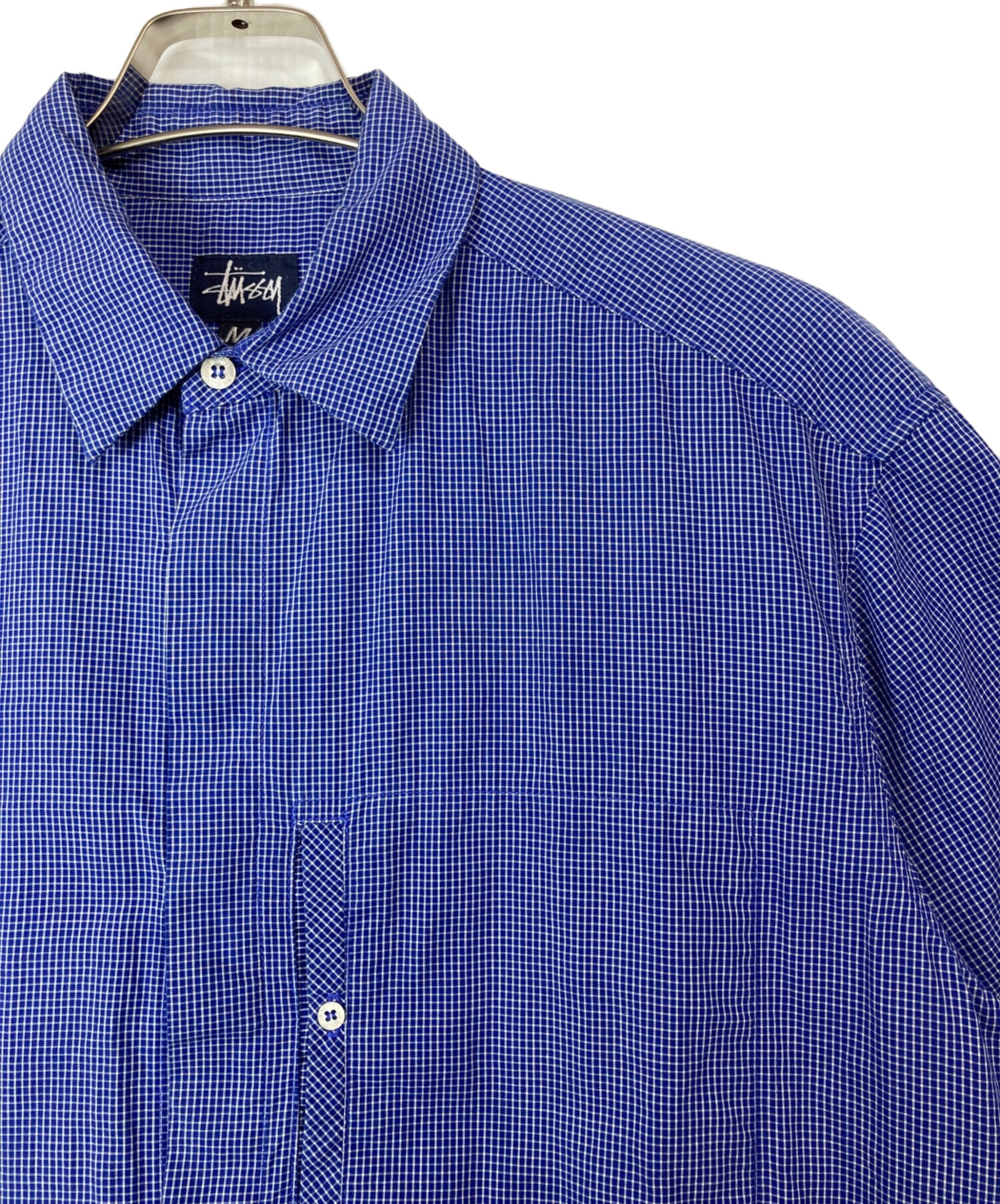 中古・古着通販】stussy (ステューシー) チェックシャツ ブルー サイズ
