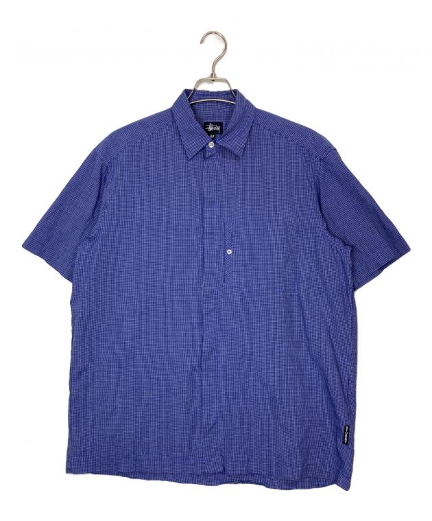 中古・古着通販】stussy (ステューシー) チェックシャツ ブルー サイズ