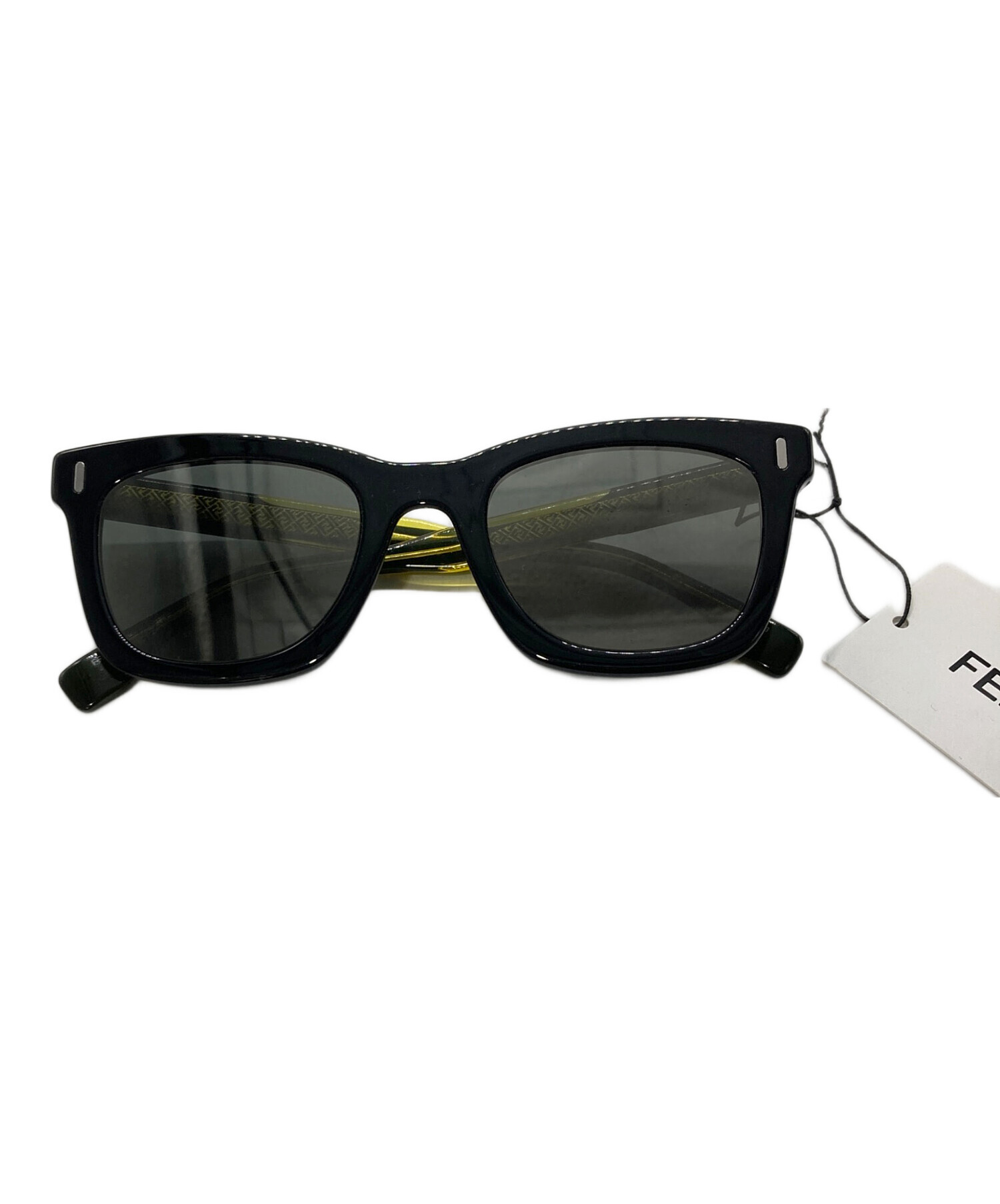 中古・古着通販】FENDI (フェンディ) サングラス ブラック×イエロー