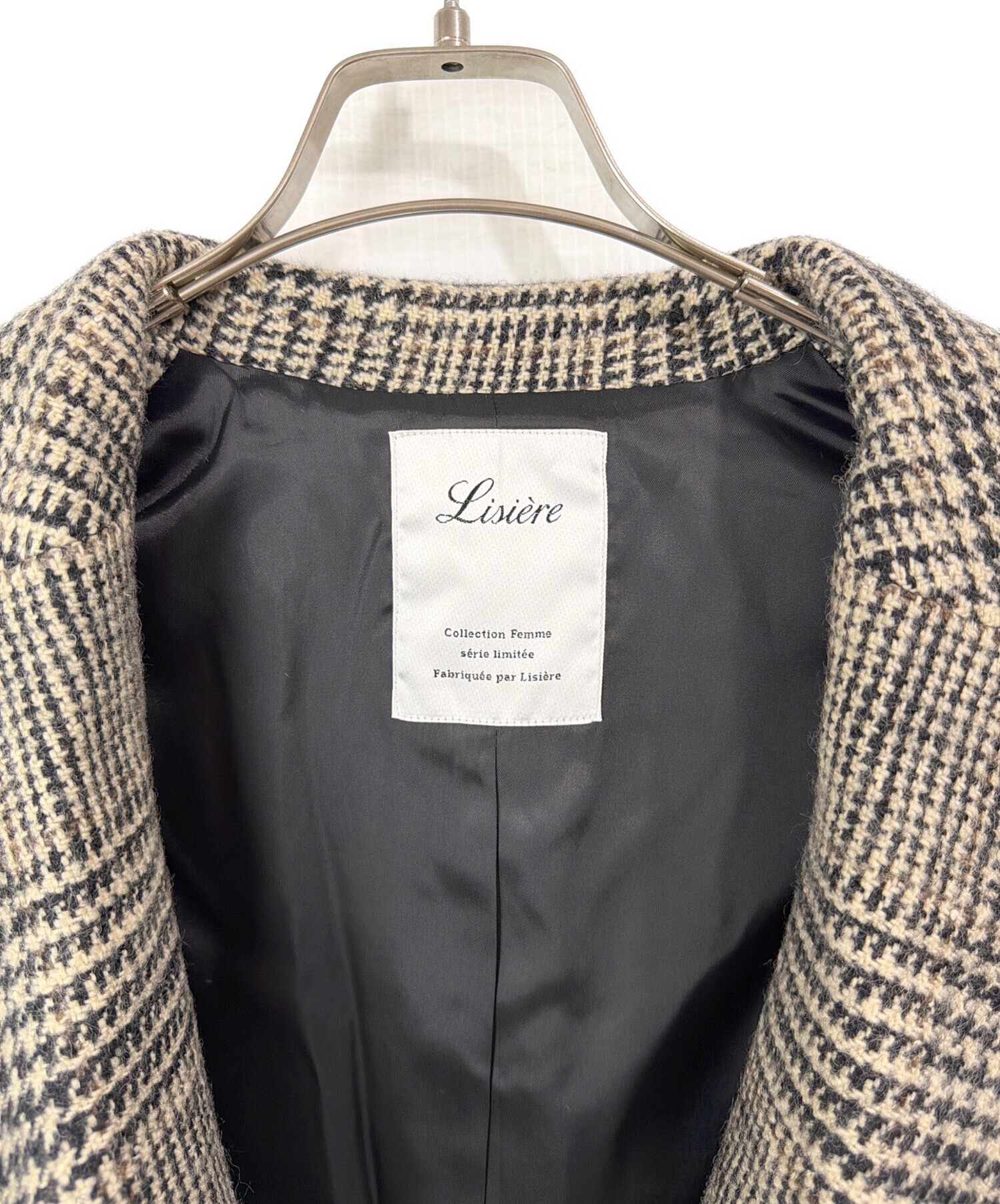 中古・古着通販】Lisière (リジェール) CHECK W COAT チェックダブル