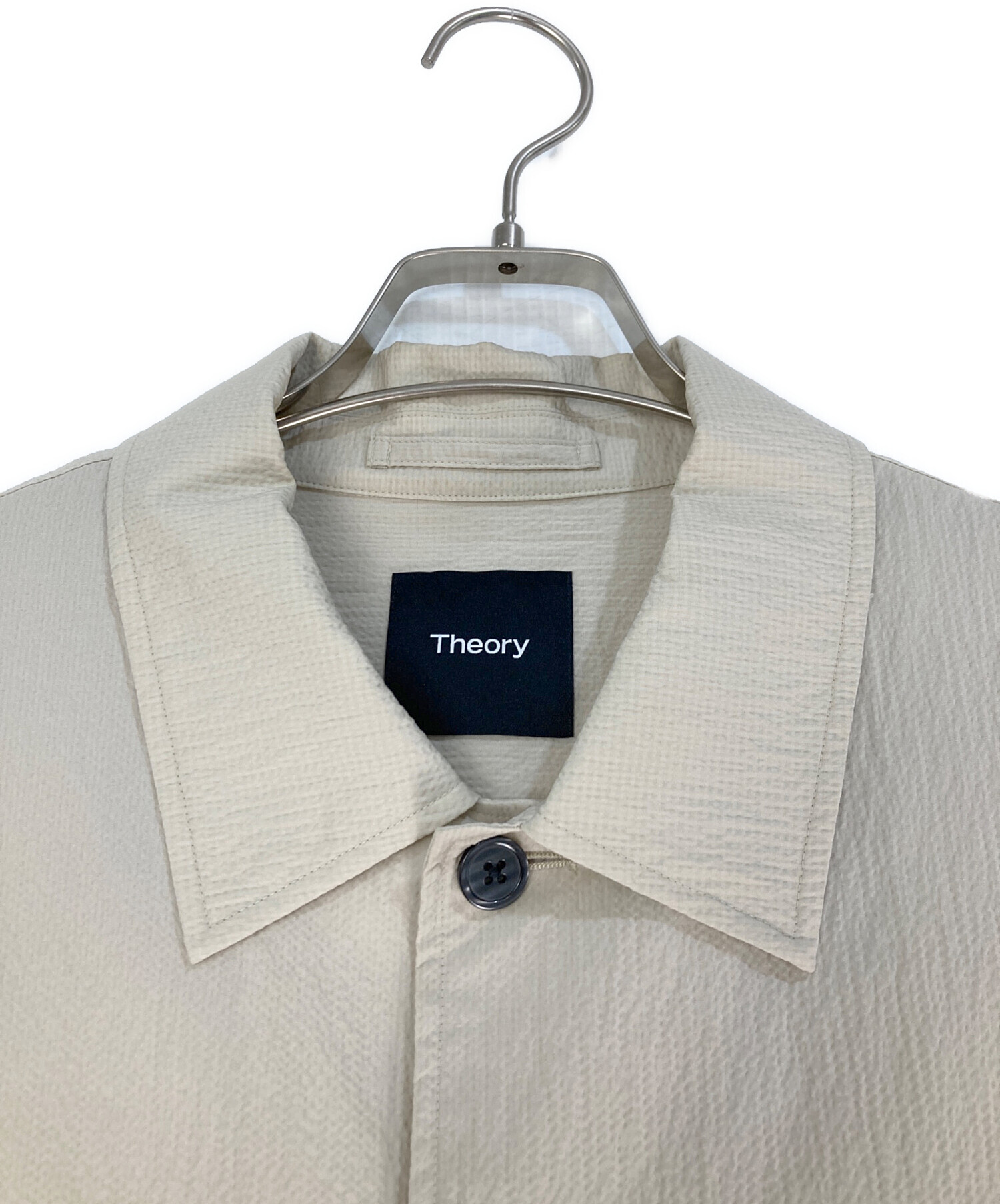 未使用級☆Theory シアサッカー コーチ シャツジャケット KELSO M 中古・古着通販】theory (セオリー) 半袖シアサッカーシャツ/OVERSHIRT