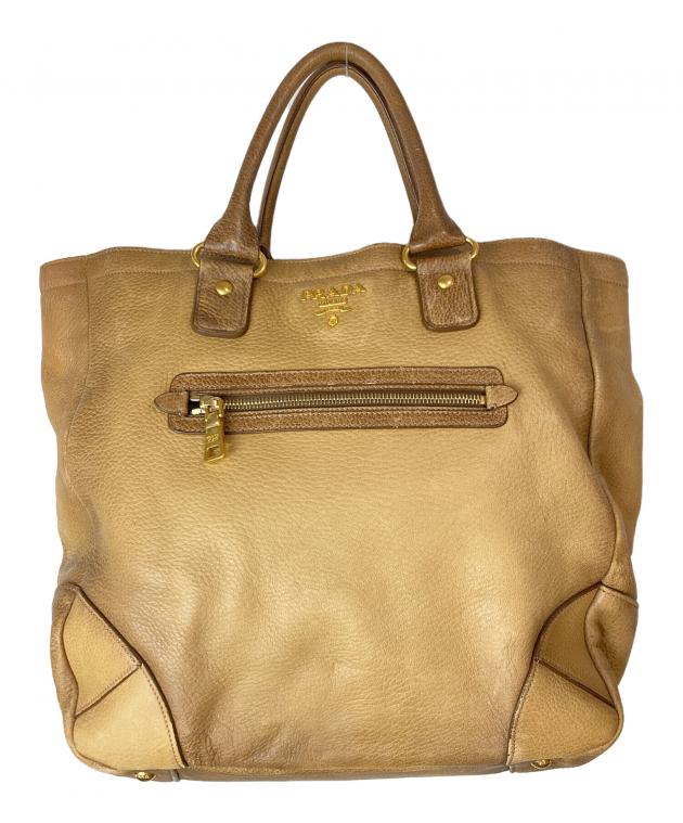 中古・古着通販】PRADA (プラダ) 2WAYレザーショルダーバッグ ブラウン