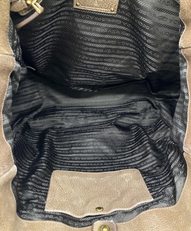 中古・古着通販】PRADA (プラダ) 2WAYレザーショルダーバッグ ブラウン