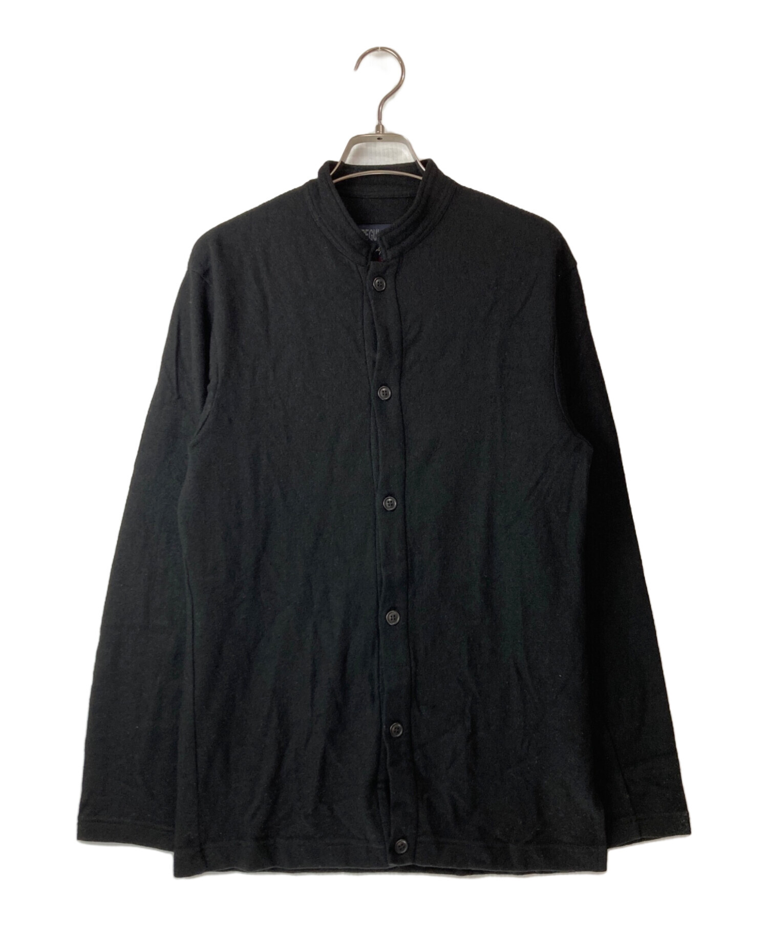 ヨウジヤマモト レギュレーションメンYohji Yamamoto REGULATION MEN ウールマオカラーシャツ 黒1 中古・古着通販】REGULATION Yohji Yamamoto MEN (レギュレーション