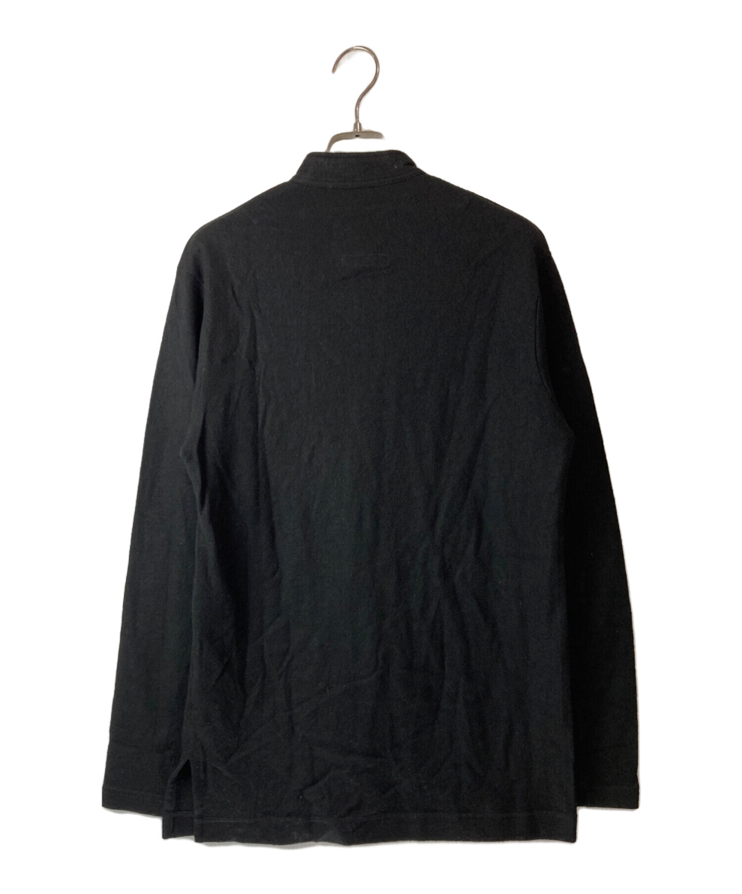 ヨウジヤマモト レギュレーションメンYohji Yamamoto REGULATION MEN ウールマオカラーシャツ 黒1 中古・古着通販】REGULATION Yohji Yamamoto MEN (レギュレーション