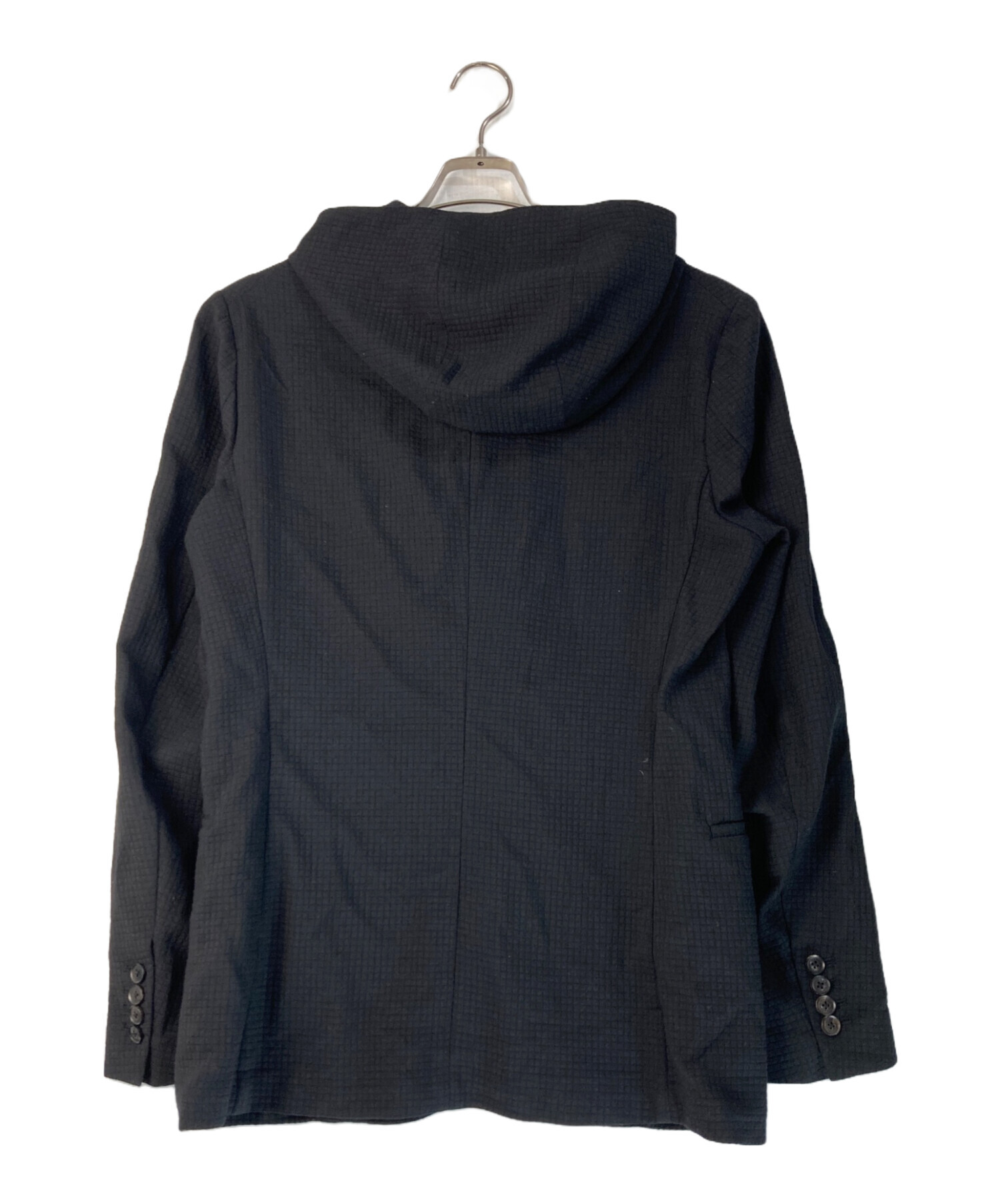 【美品】  EMPORIO ARMANI / エンポリオアルマーニ | メルトンウール オーバージャケット フーディ / 総裏地 | 50 | ブラック | メンズ 中古・古着通販】EMPORIO ARMANI (エンポリオ アルマーニ) フーデッド