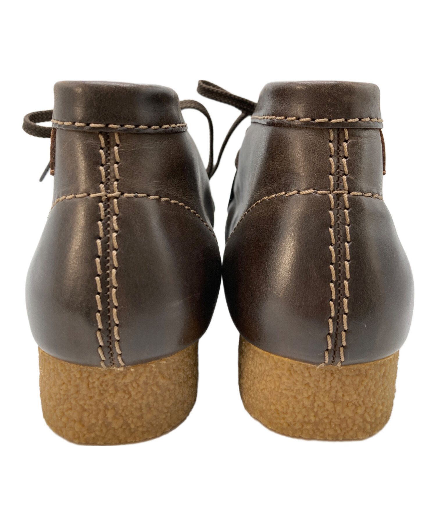 中古・古着通販】CLARKS (クラークス) レザーワラビーブーツ ブラウン