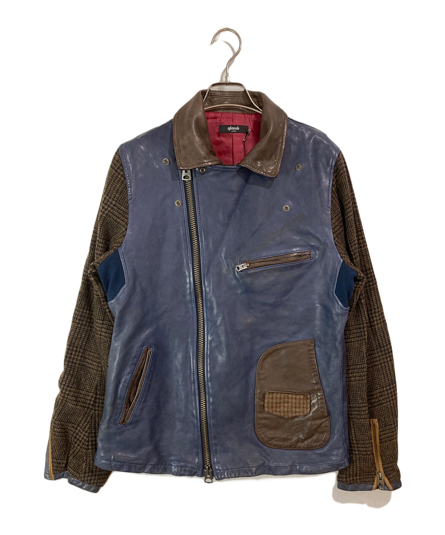 中古・古着通販】glamb (グラム) コンビネーションツイードライダース