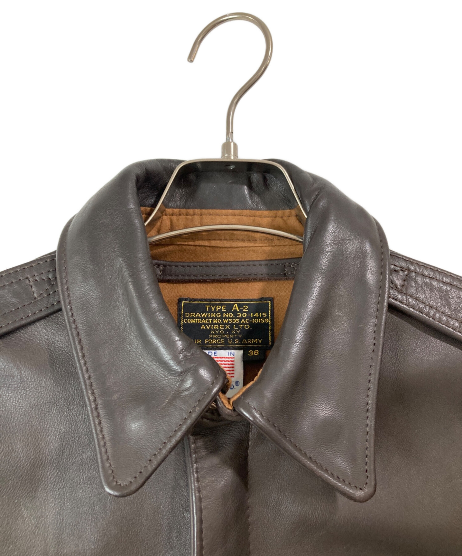 中古・古着通販】AVIREX (アヴィレックス) A-2 レザーフライト