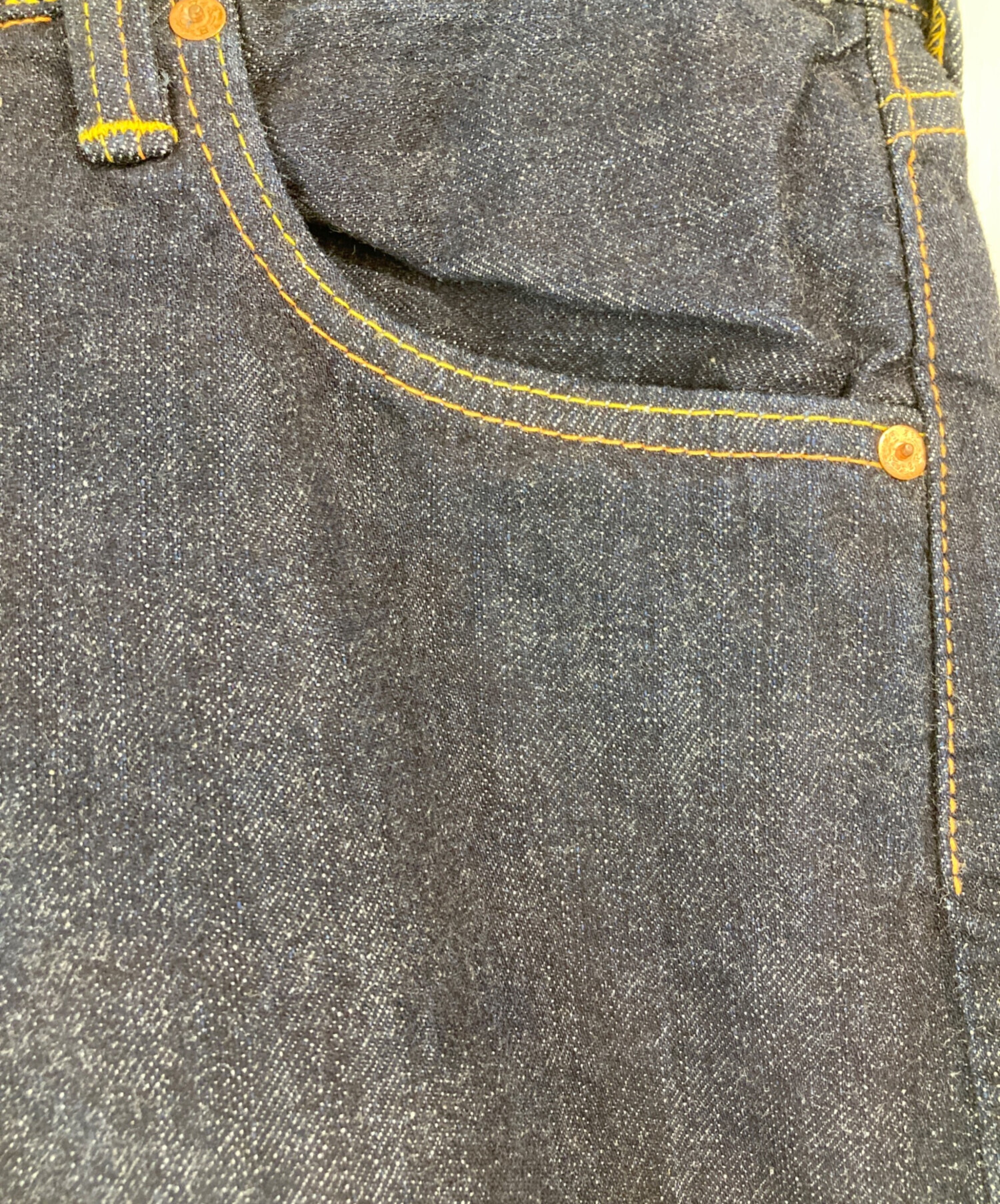 中古・古着通販】EVISU (エヴィス) 濃紺カモメデニムハーフパンツ/7001