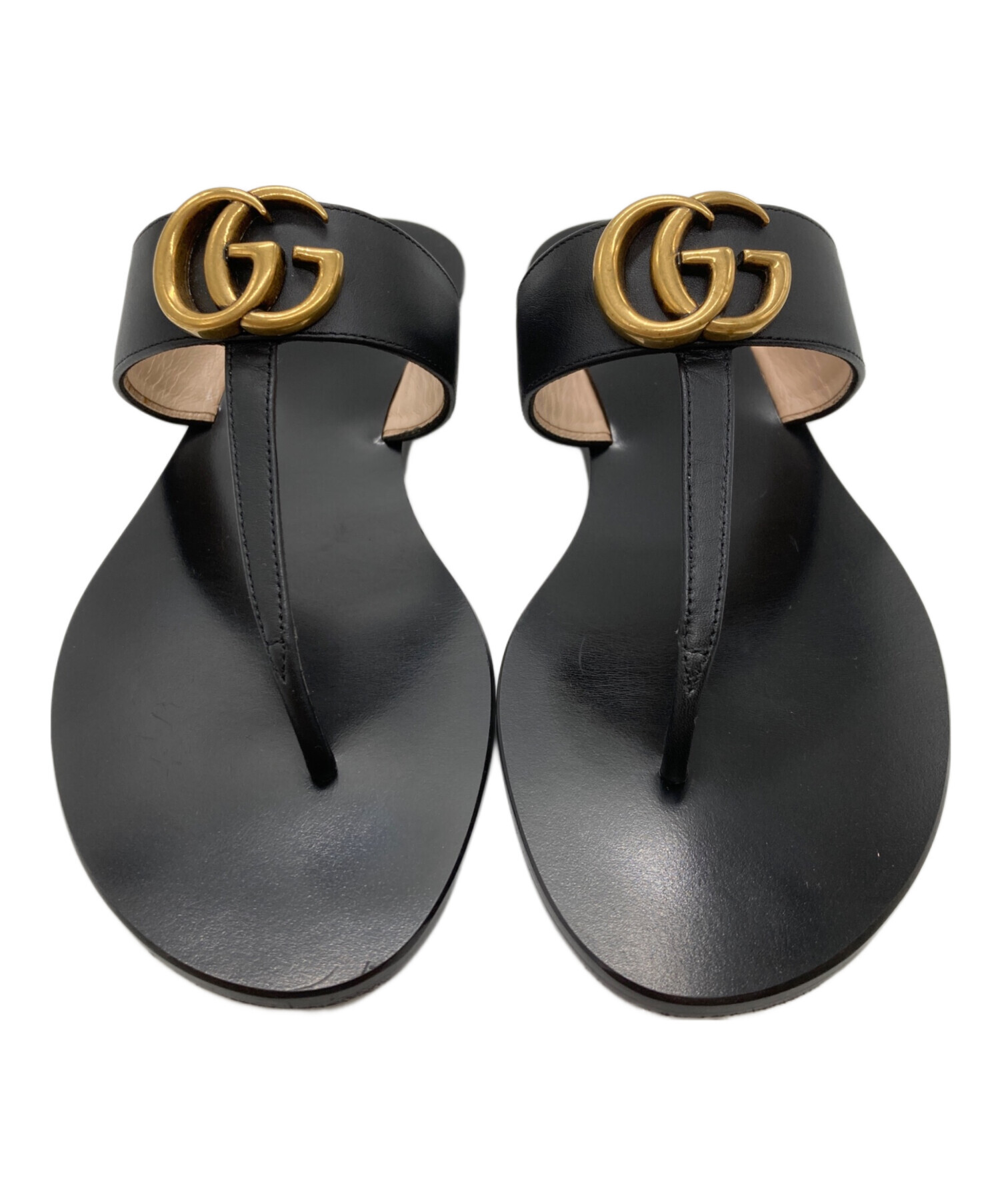 中古・古着通販】GUCCI (グッチ) GGマーモント サンダル ブラック