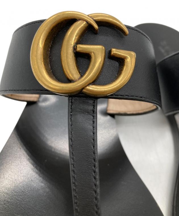 中古・古着通販】GUCCI (グッチ) GGマーモント サンダル ブラック