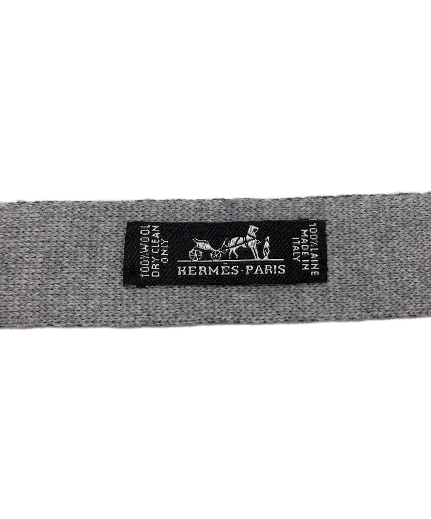 中古・古着通販】HERMES (エルメス) ニットタイ グレー サイズ:FREE