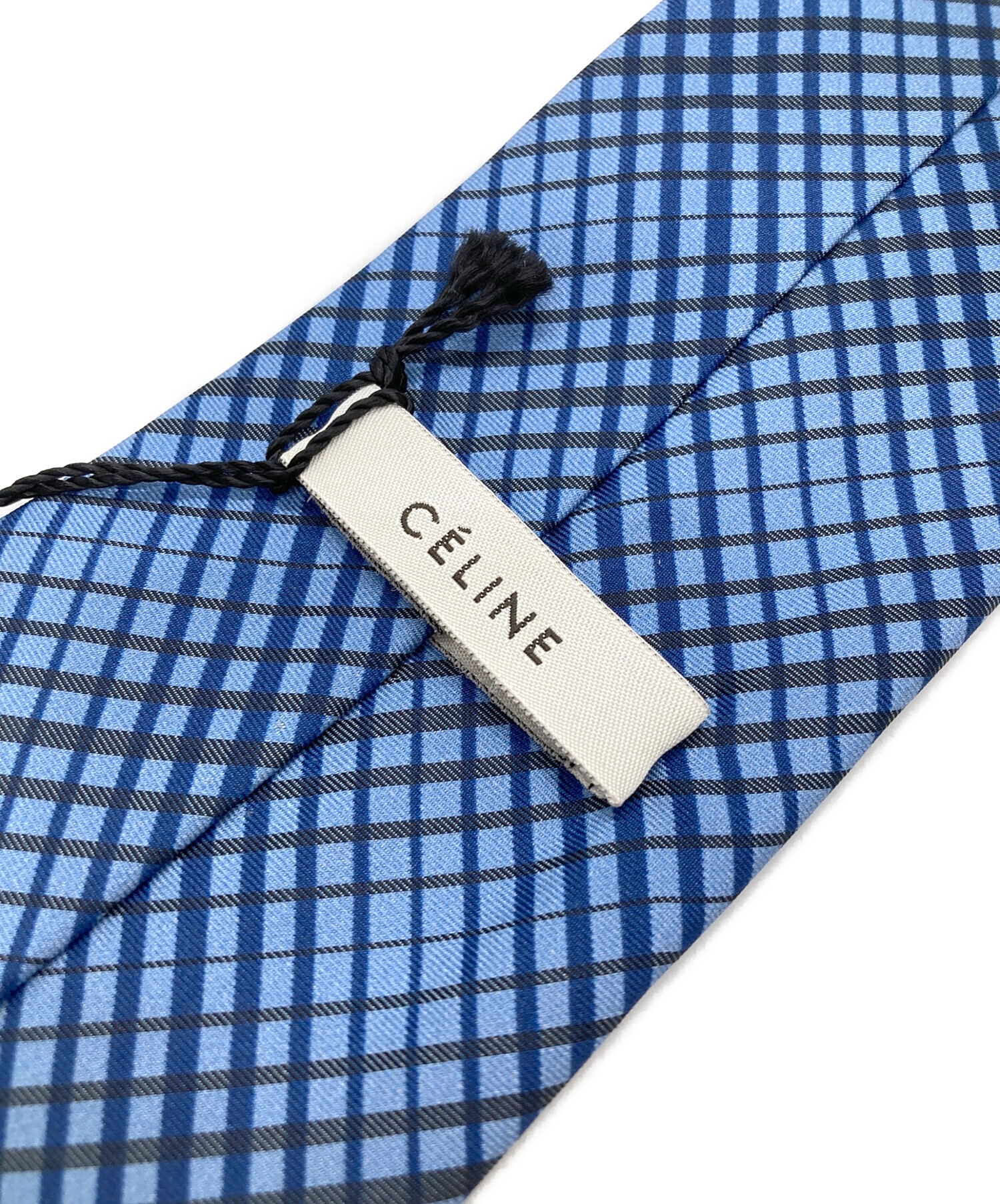 中古・古着通販】CELINE (セリーヌ) シルクネクタイ ブルー サイズ