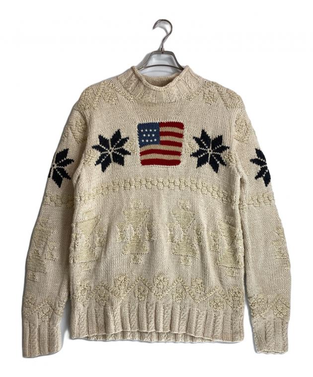 【美品】バルマン リネン ニット 星条旗 銀ボタン ダメージ加工 完売品 現行 中古・古着通販】POLO SPORT (ポロスポーツ) フェアアイル星条旗リネン