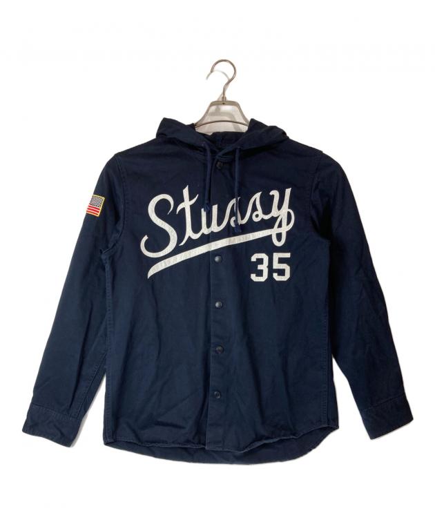 【希少】STUSSY ステューシー ワークジャケット ネイビー紺色 Sサイズ 中古・古着通販】stussy (ステューシー) 35周年 ベースボールシャツ