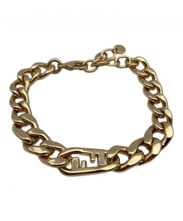 中古・古着通販】FENDI (フェンディ) FFチェーンブレスレット ゴールド