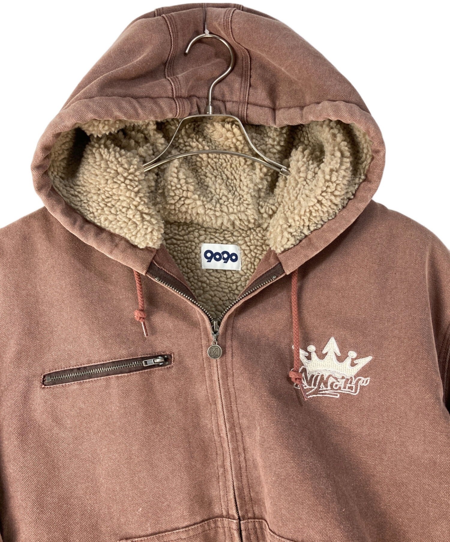 希少✨美品　ジャケット　ヴィンテージ　00s　　スカル　コットン　ロック　個性派 中古・古着通販】9090 (9090) King Logo Vintage Hooded Work Jacket