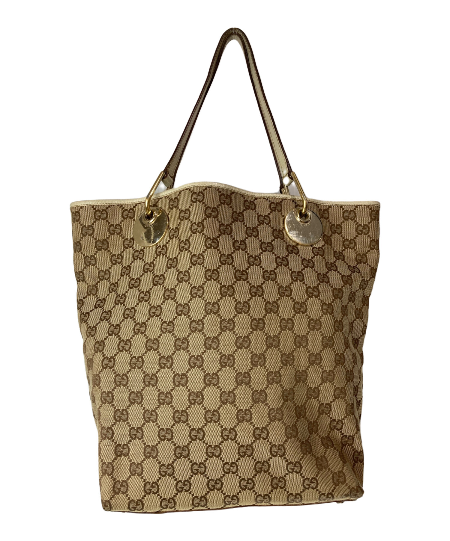 中古・古着通販】GUCCI (グッチ) GGキャンバス トートバッグ ベージュ