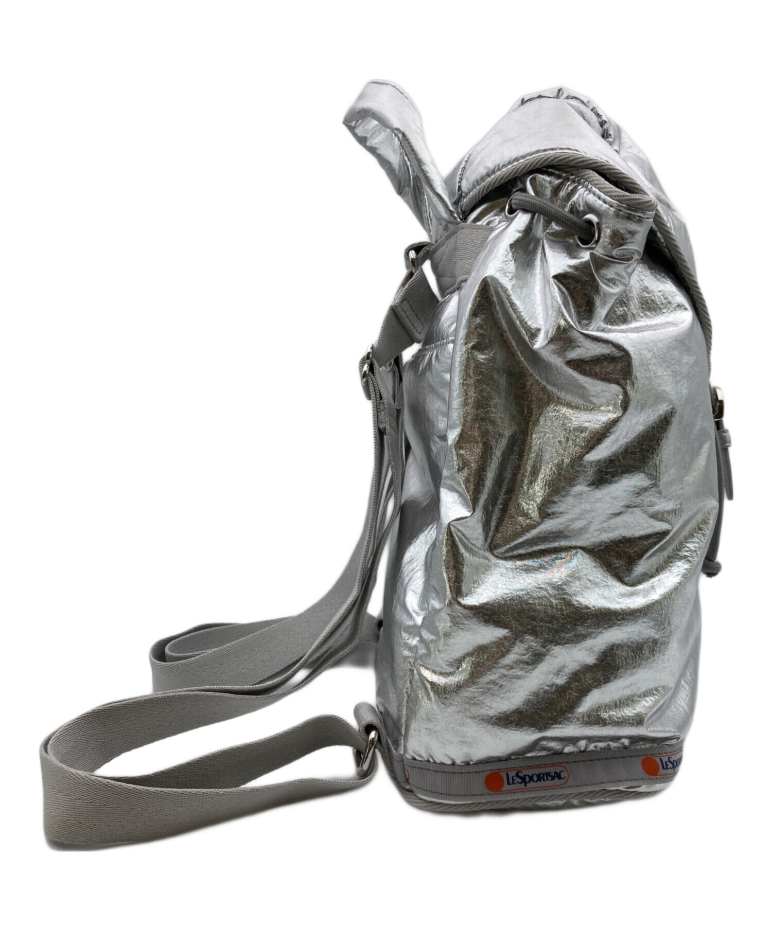 LeSportsac×ハーシーズ　コラボ　リュック　シルバー 中古・古着通販】LeSportsac (レスポートサック) PUFFY BACKPACK