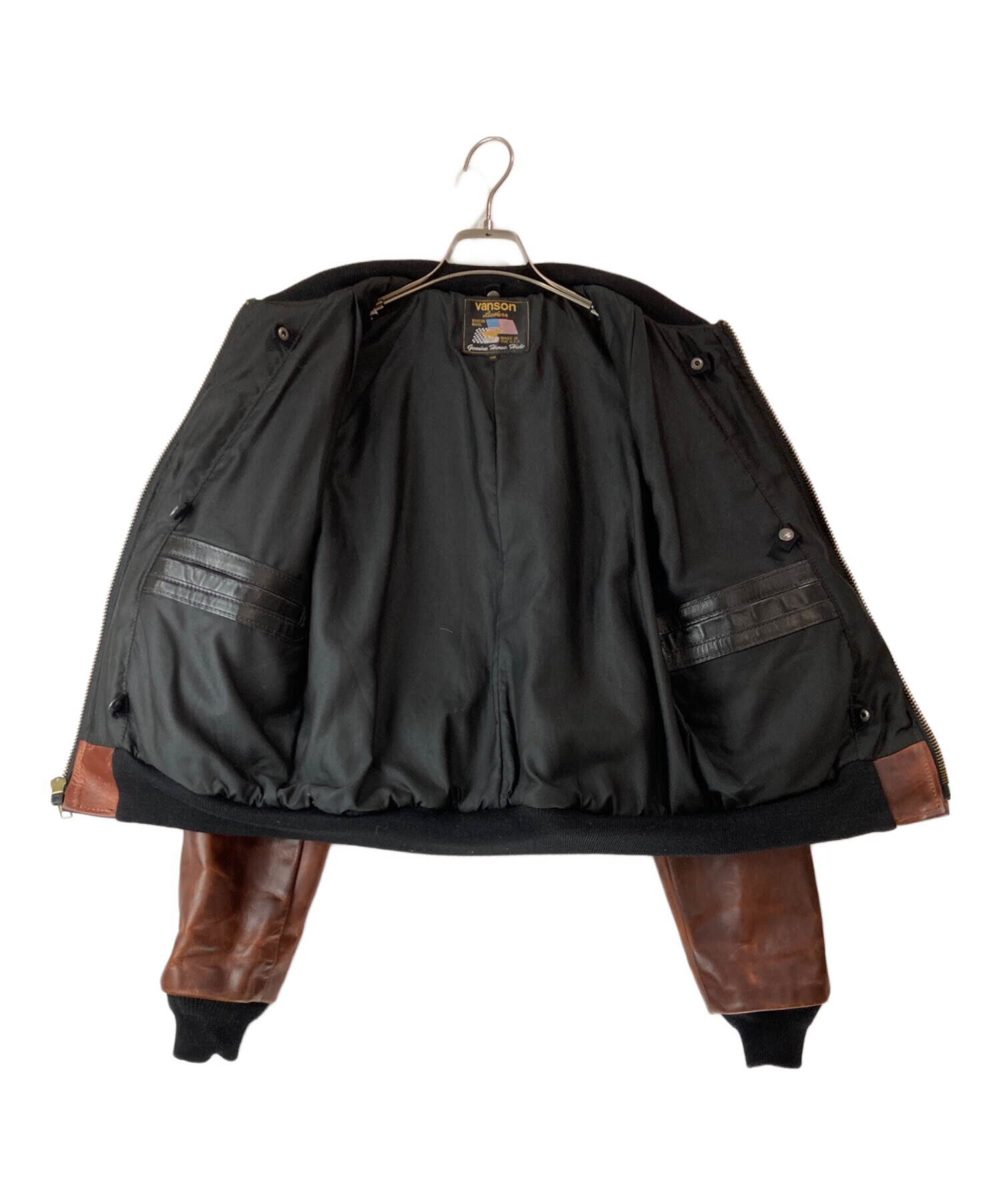 中古・古着通販】VANSON (バンソン) RPJ TEAM JACKET ブラウン サイズ 