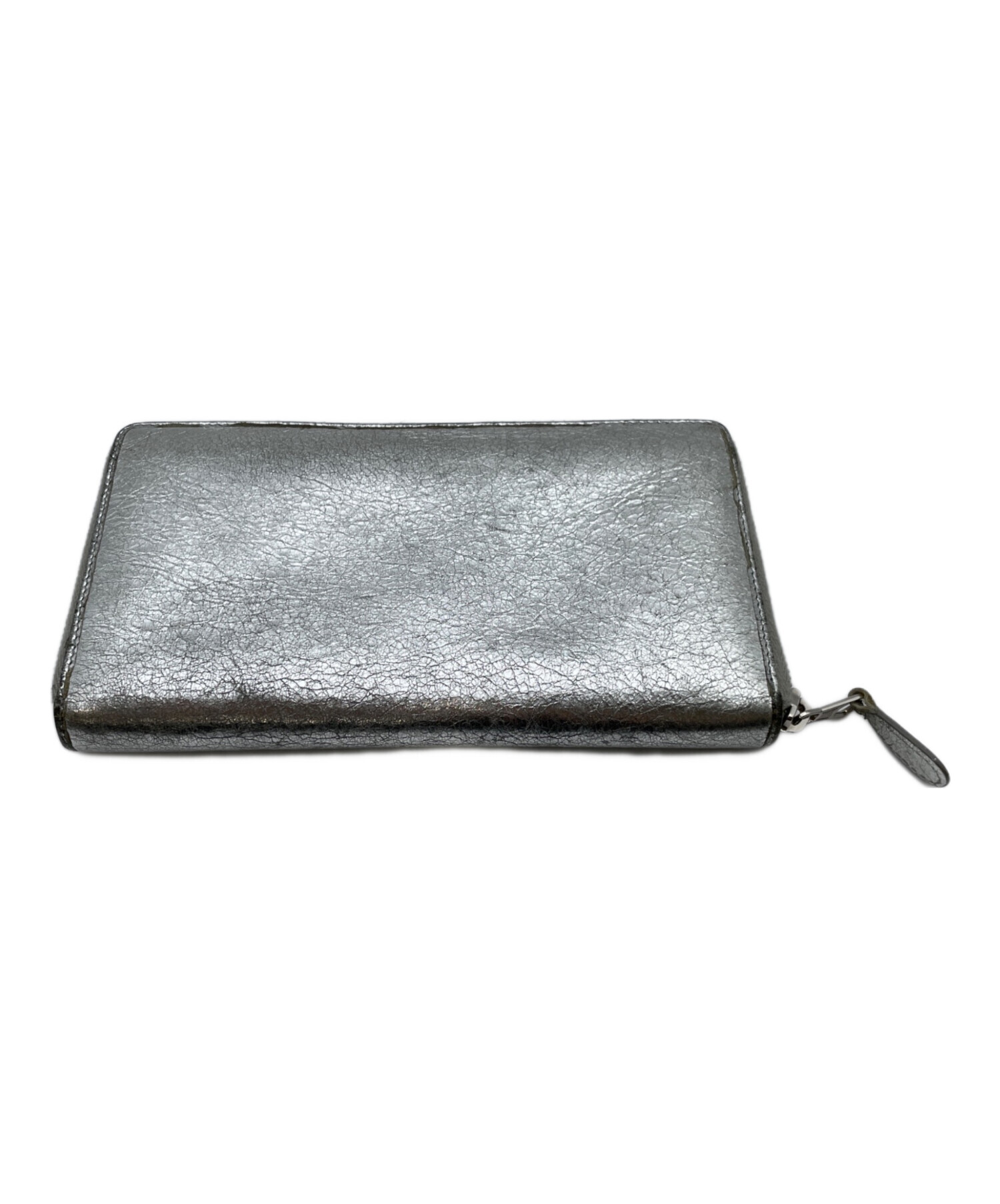 【美品】バレンシアガ 長財布 エブリデイ ラウンドファスナー シルバー 中古・古着通販】BALENCIAGA (バレンシアガ) ラウンドファスナー