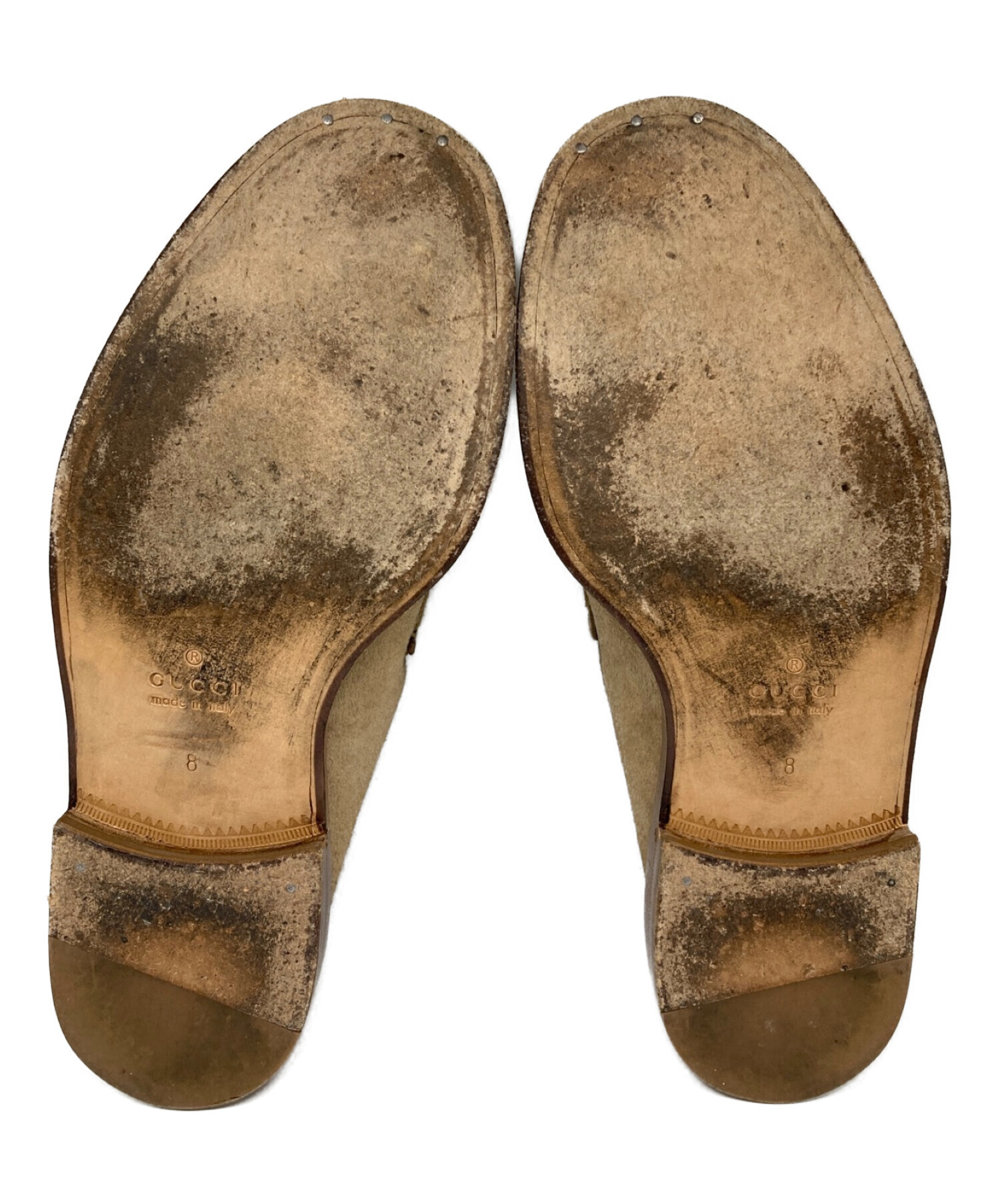 中古・古着通販】GUCCI (グッチ) スエードビットローファー