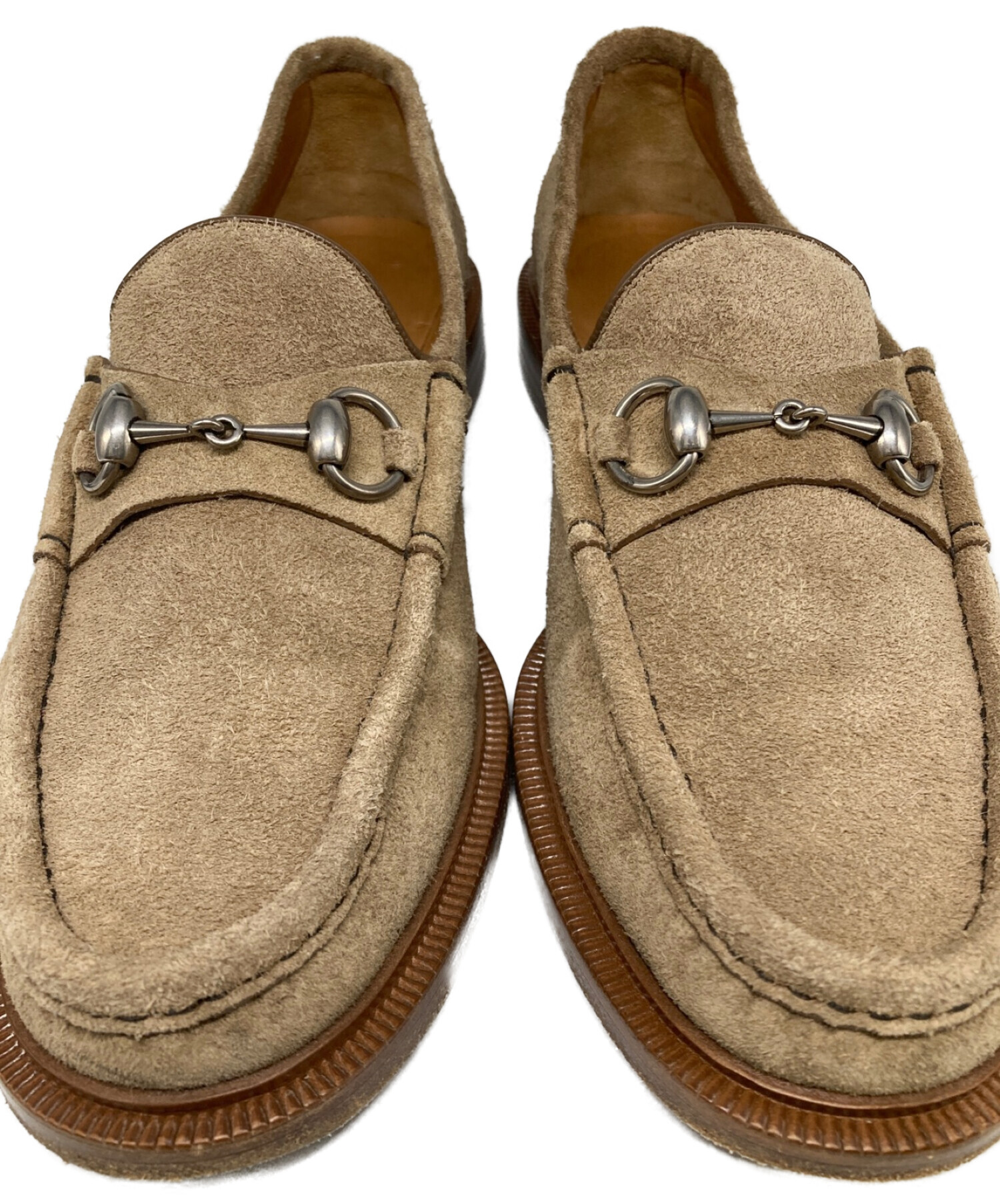 中古・古着通販】GUCCI (グッチ) スエードビットローファー