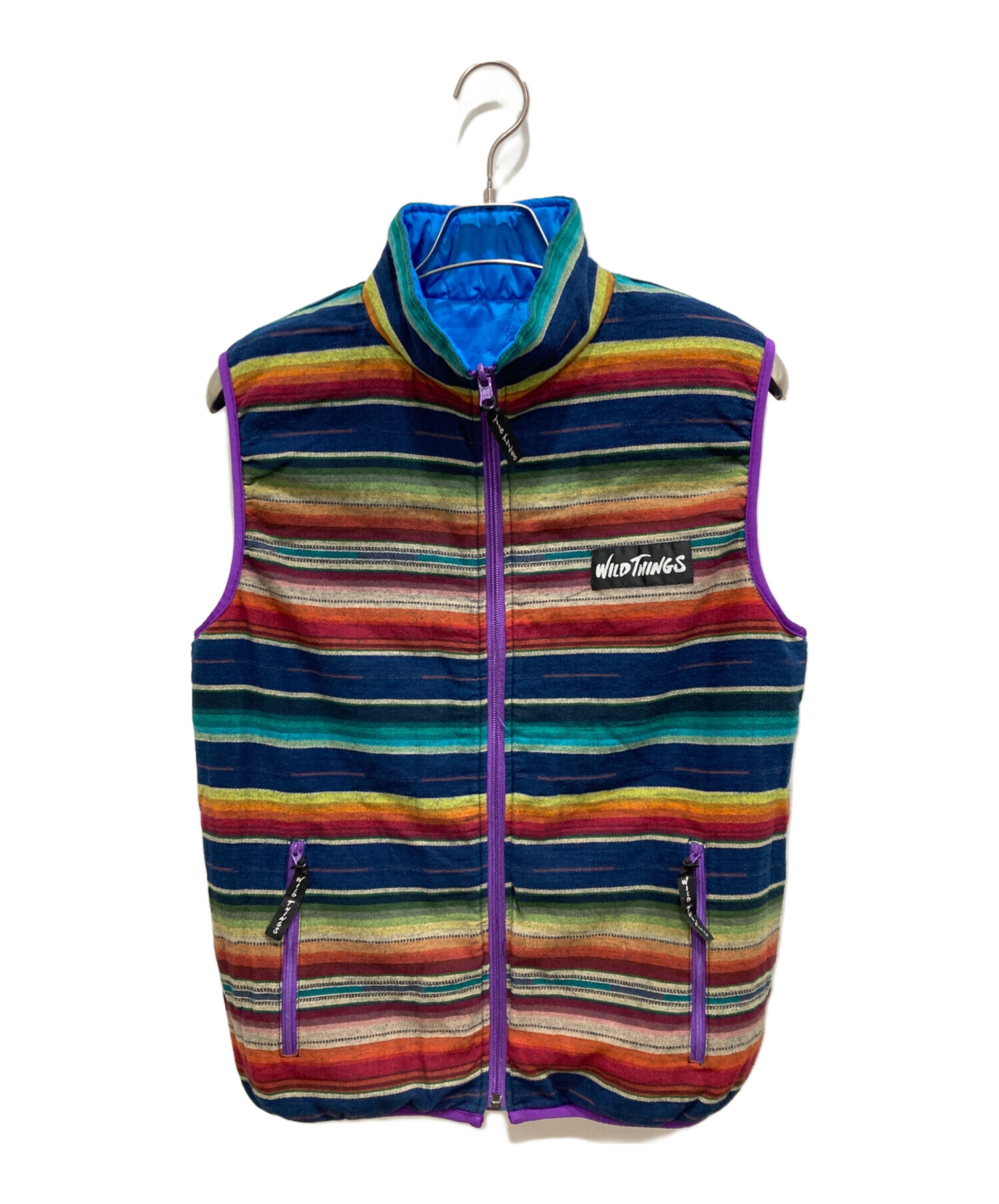 【wildthings】　ベスト　リバーシブル　マルチカラー Wildthings リバーシブルベスト BRING × WILD THINGS】光電子中綿