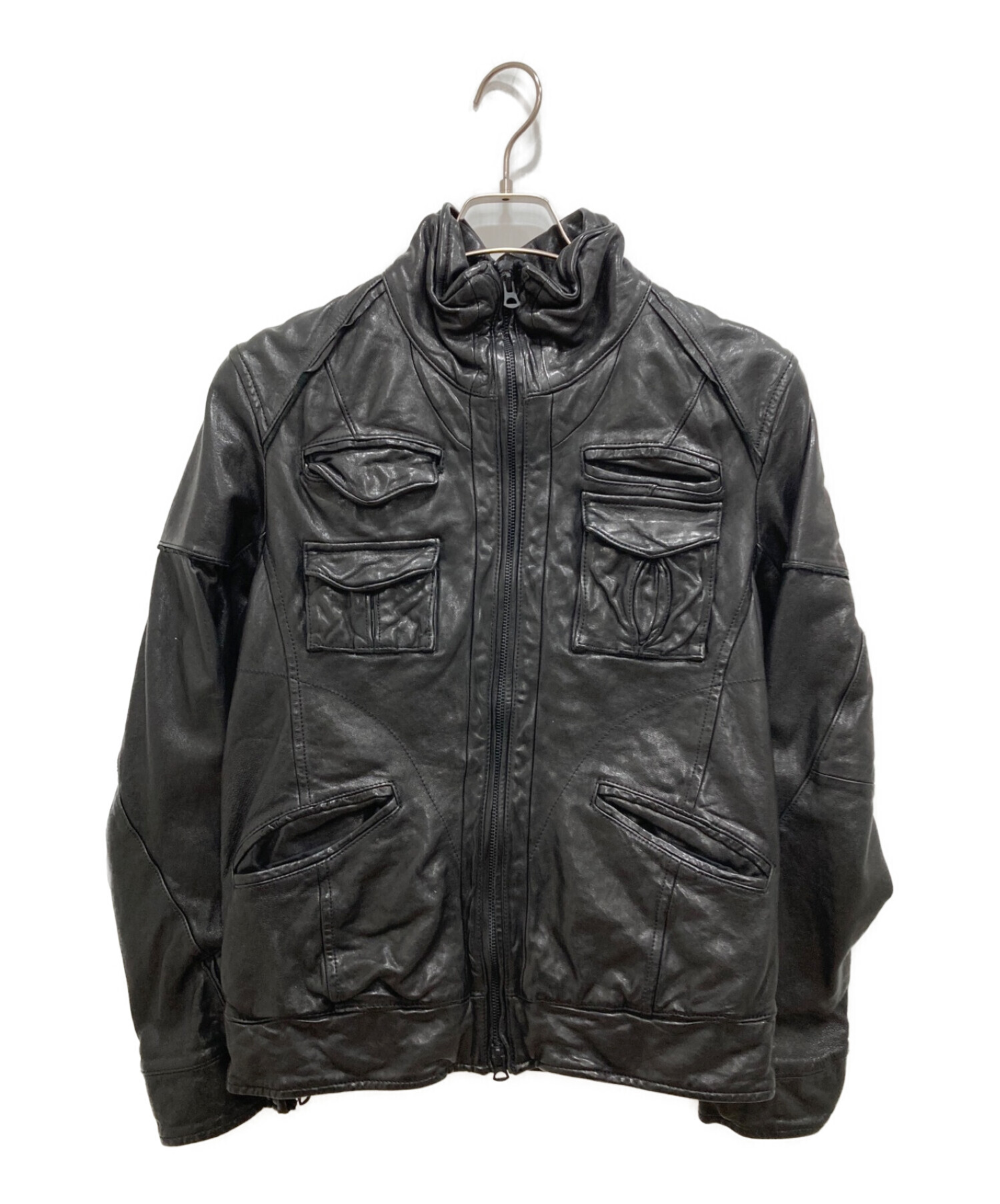 中古・古着通販】RATTLE TRAP (ラトルトラップ) シワ加工レザー