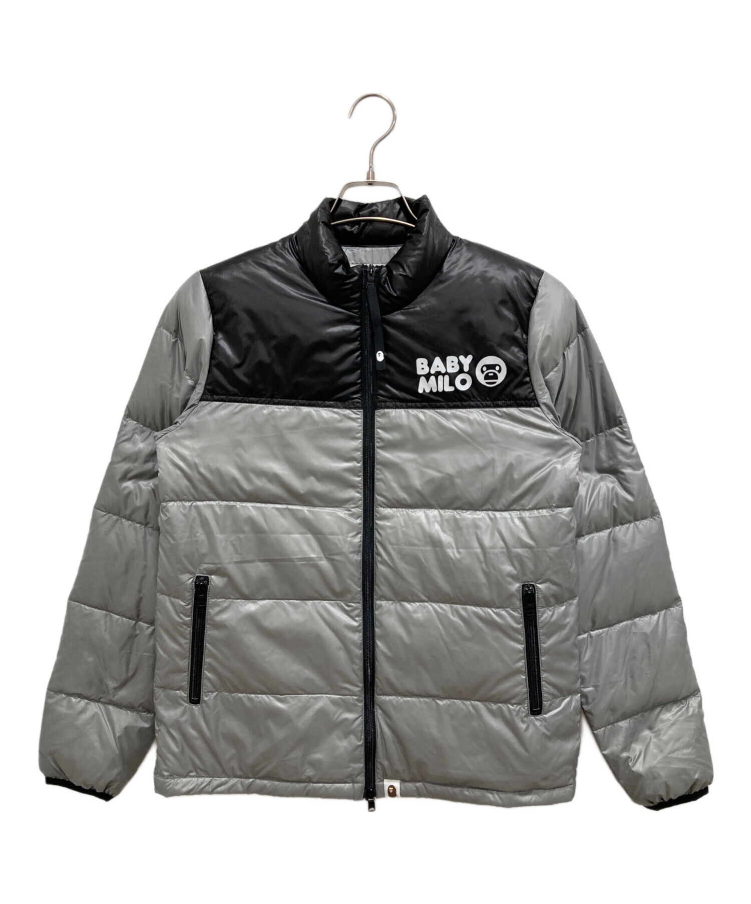 A Bathing Ape ジャケット Sサイズ A BATHING APE ダウンジャケット Sサイズ グレー/ブラック