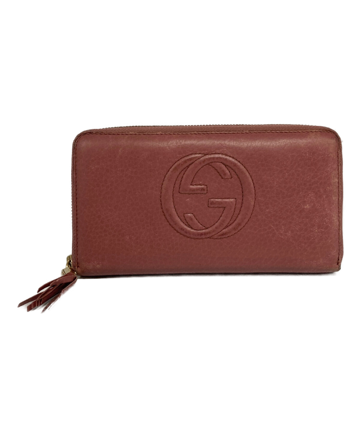 中古・古着通販】GUCCI (グッチ) インターロッキングG長財布 ピンク 