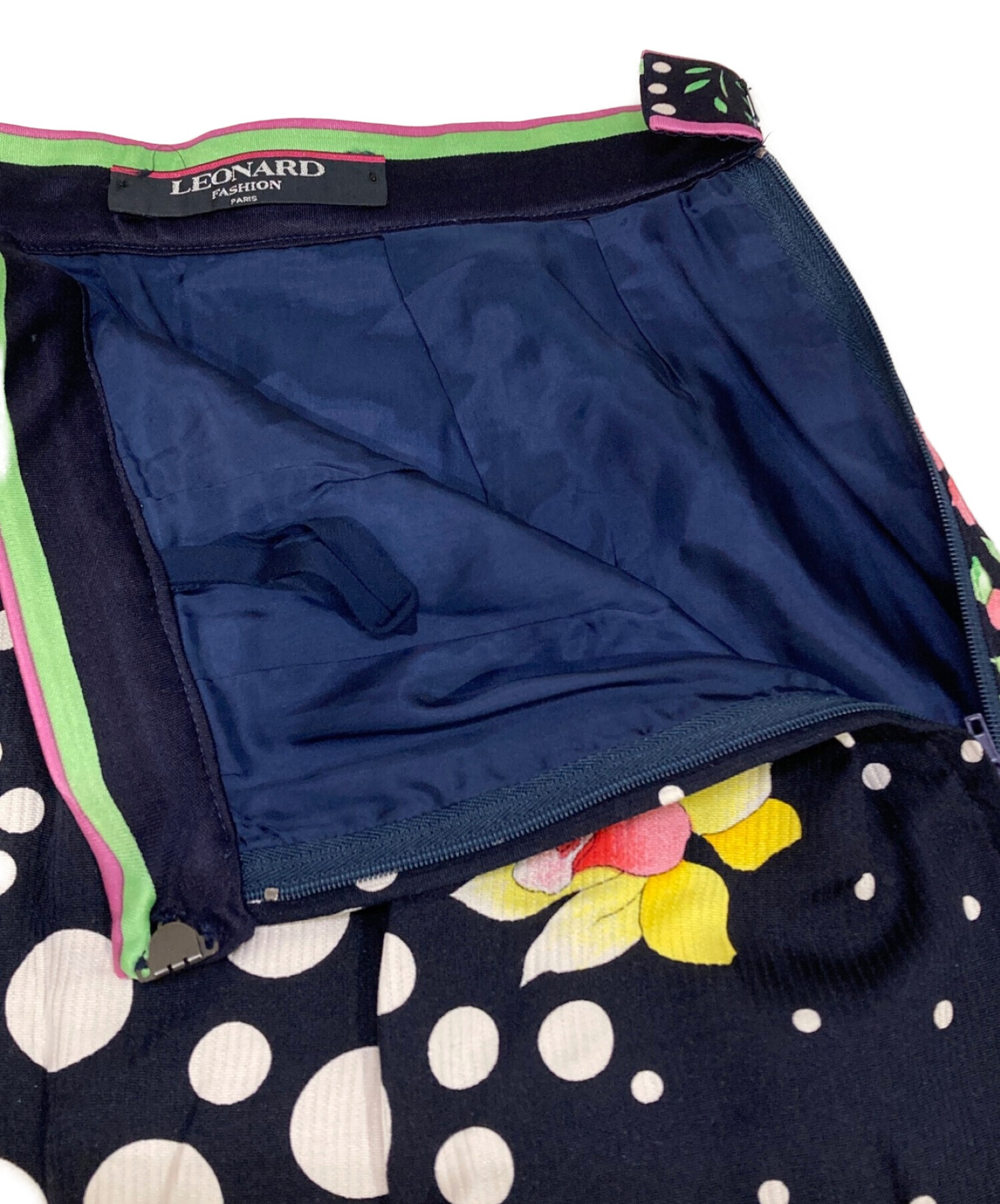 中古・古着通販】LEONARD (レオナール) 総柄シルクスカート ブラック