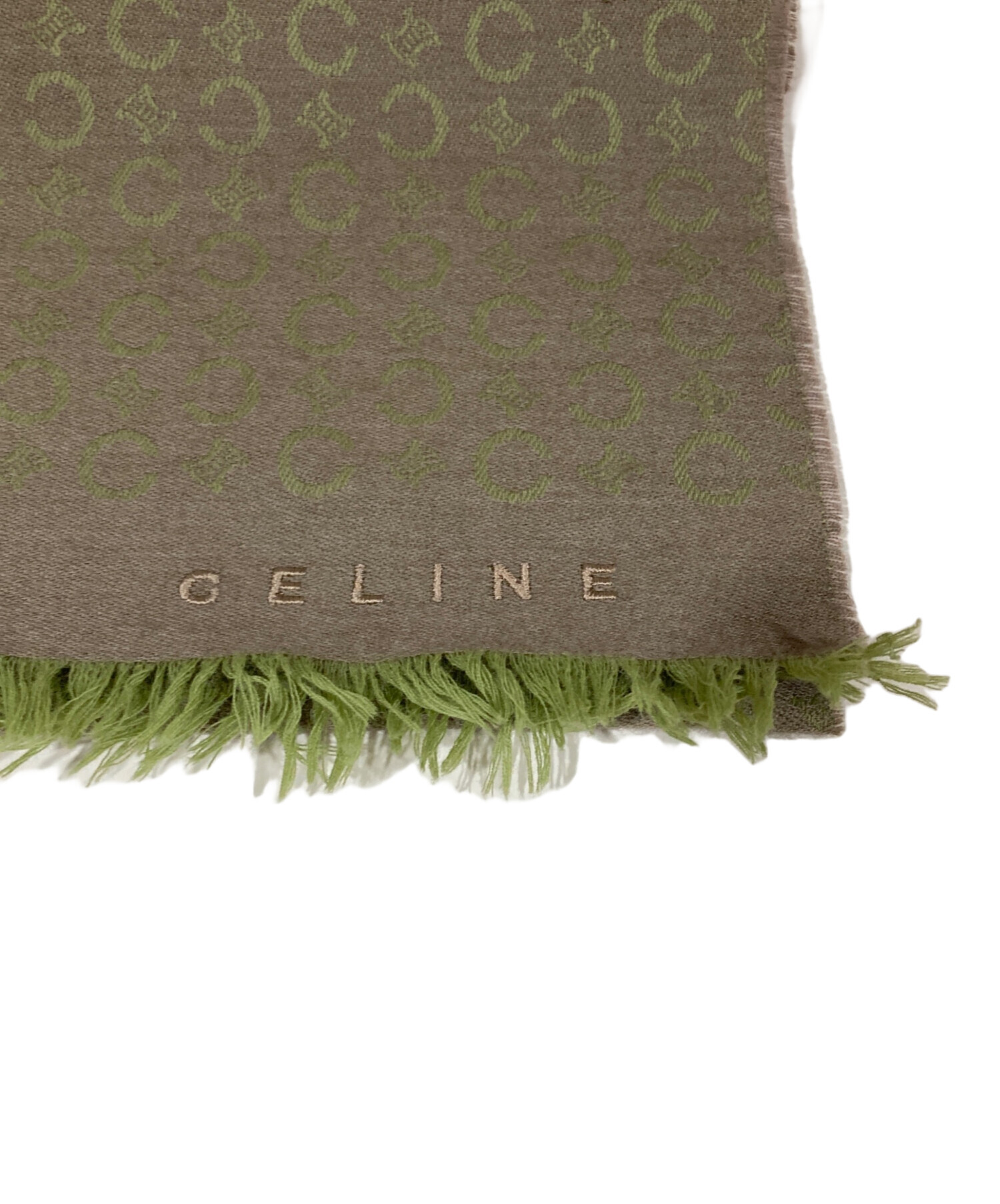 CELINE セリーヌ トリオンフ マフラー カシミヤ ウール ブラウン