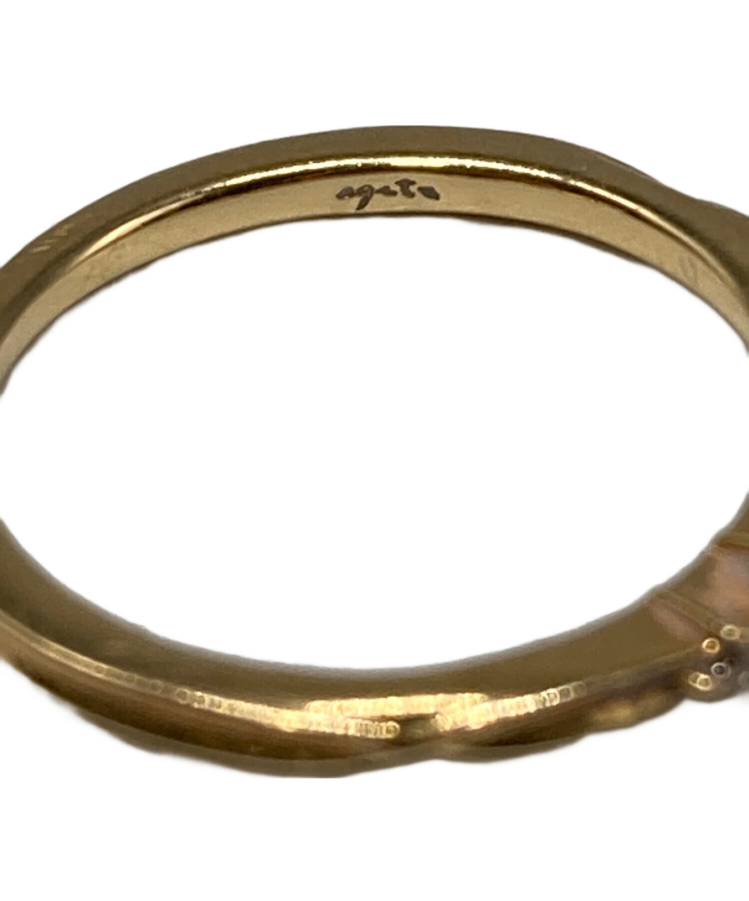 agate ピンキーリング　4号 中古・古着通販】agete (アガット) ピンキーリング サイズ:4号