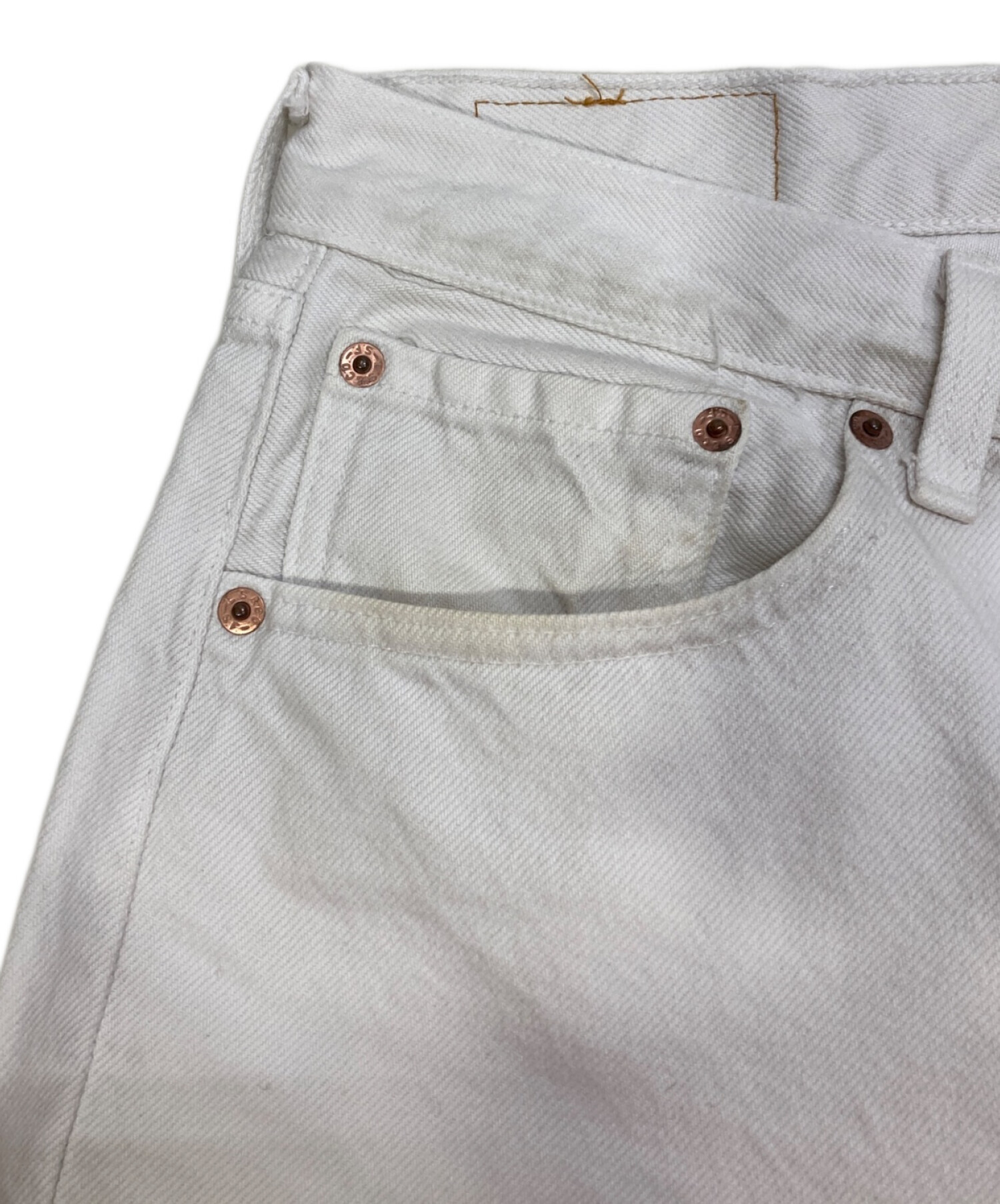 中古・古着通販】LEVI'S (リーバイス) ホワイトデニムパンツ ホワイト