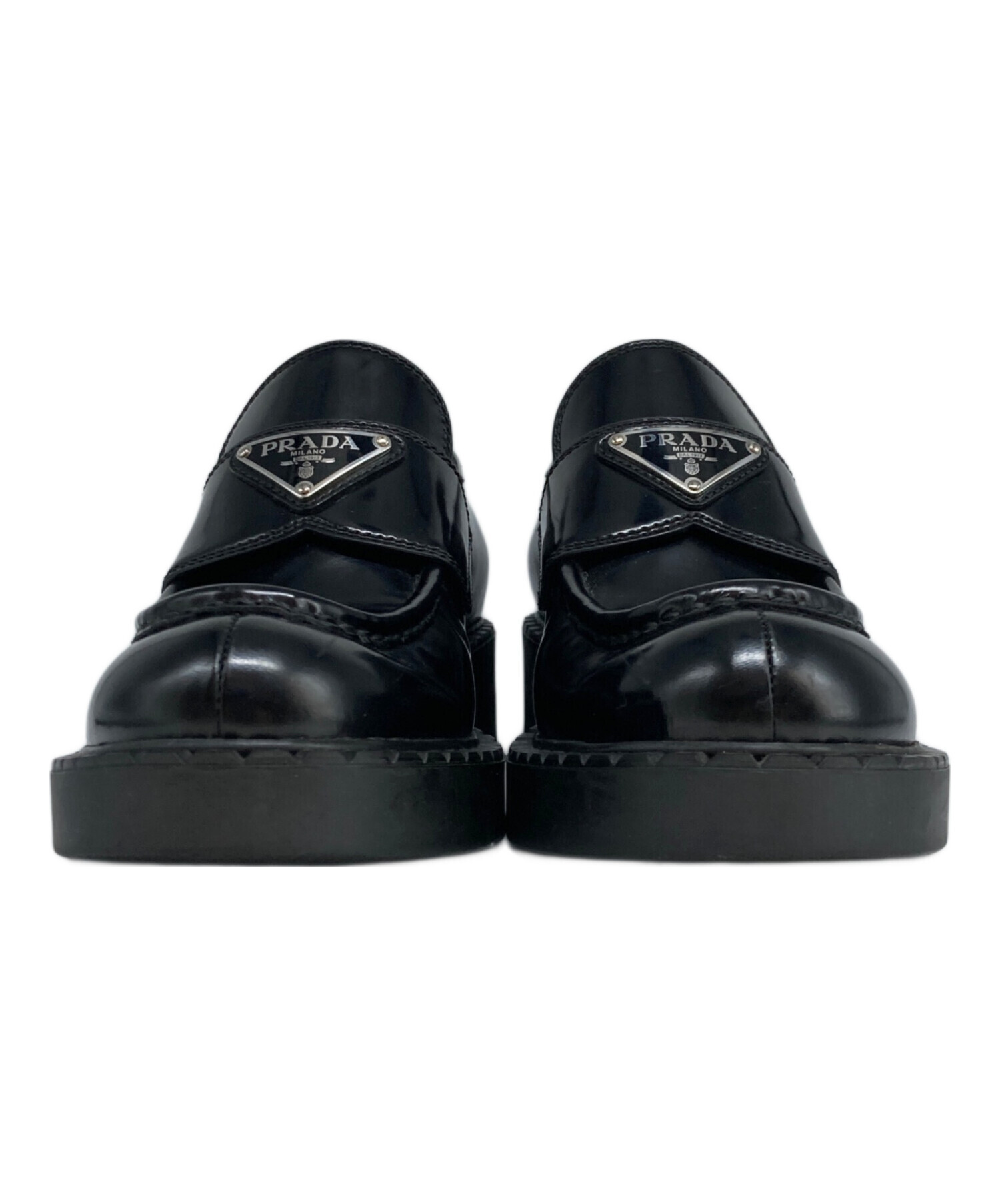 中古・古着通販】PRADA (プラダ) ロゴプレート付きブラッシュド 中古・古着通販】PRADA (プラダ) ロゴプレート付きブラッシュド