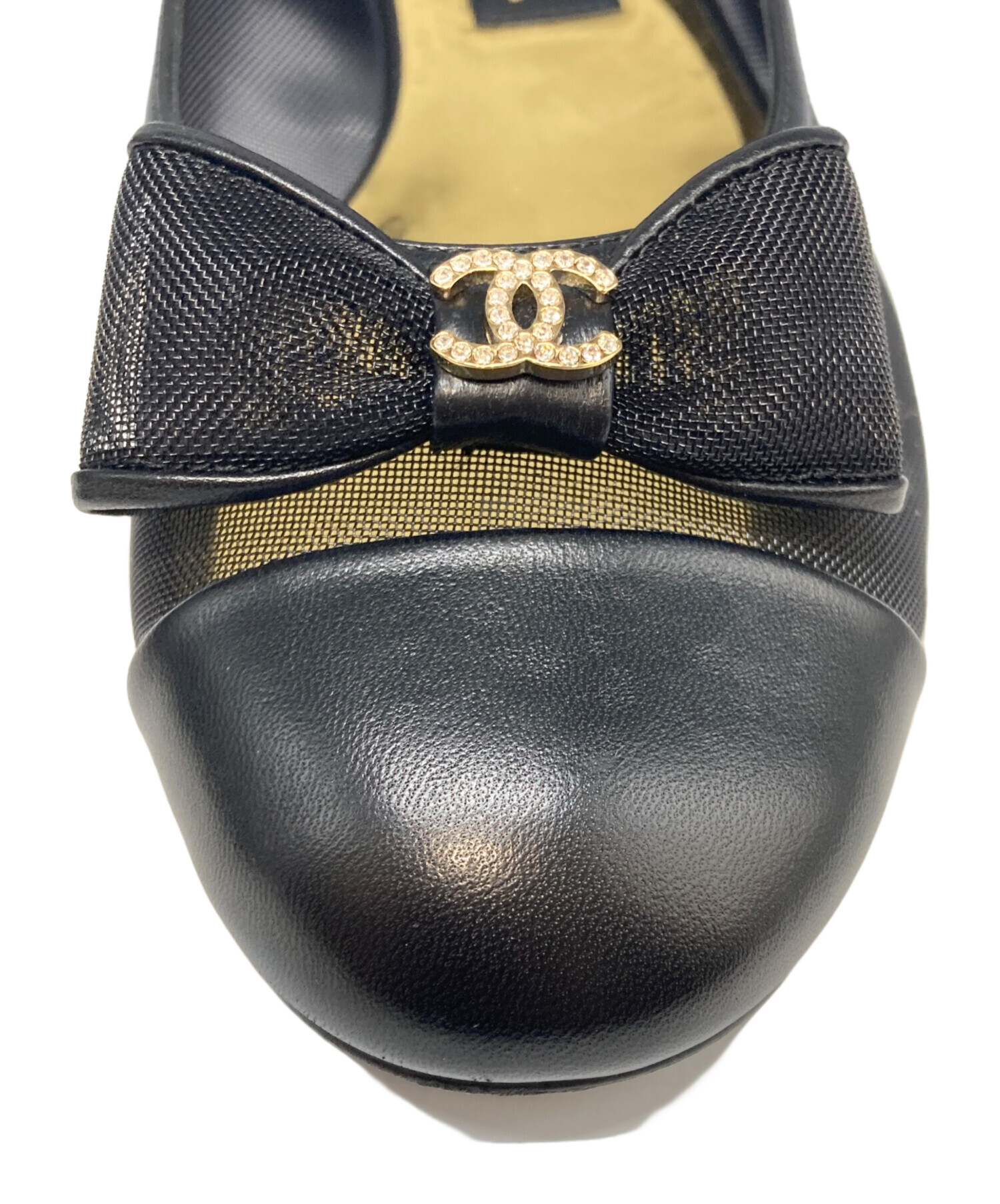 CHANEL ブラック メッシュ パンプス 23センチ CHANEL ブラック メッシュ パンプス 23センチ