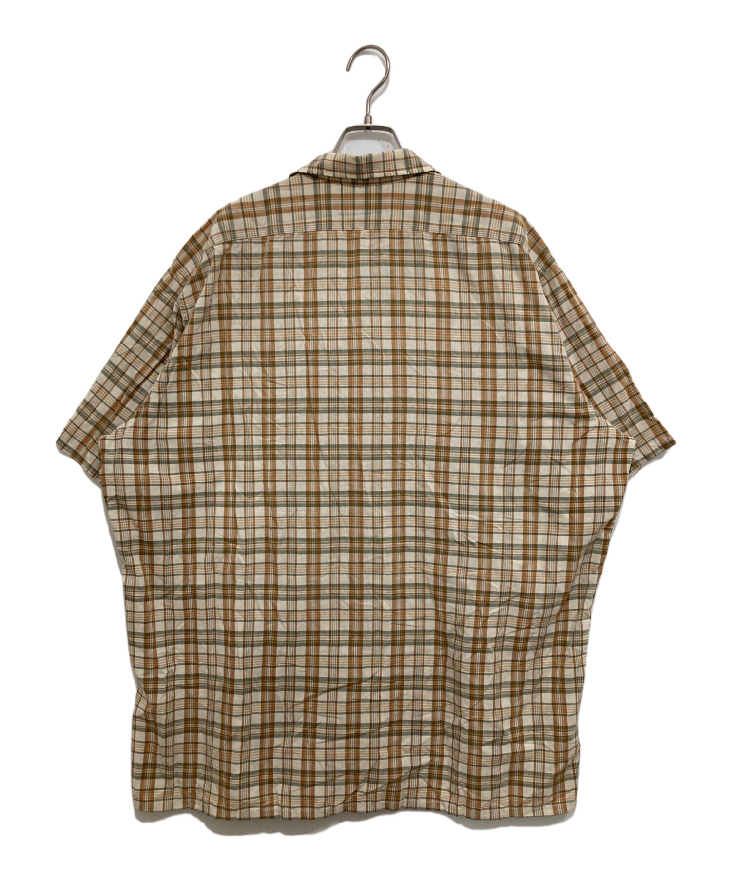 中古・古着通販】RRL (ダブルアールエル) 半袖グランパシャツ ベージュ 